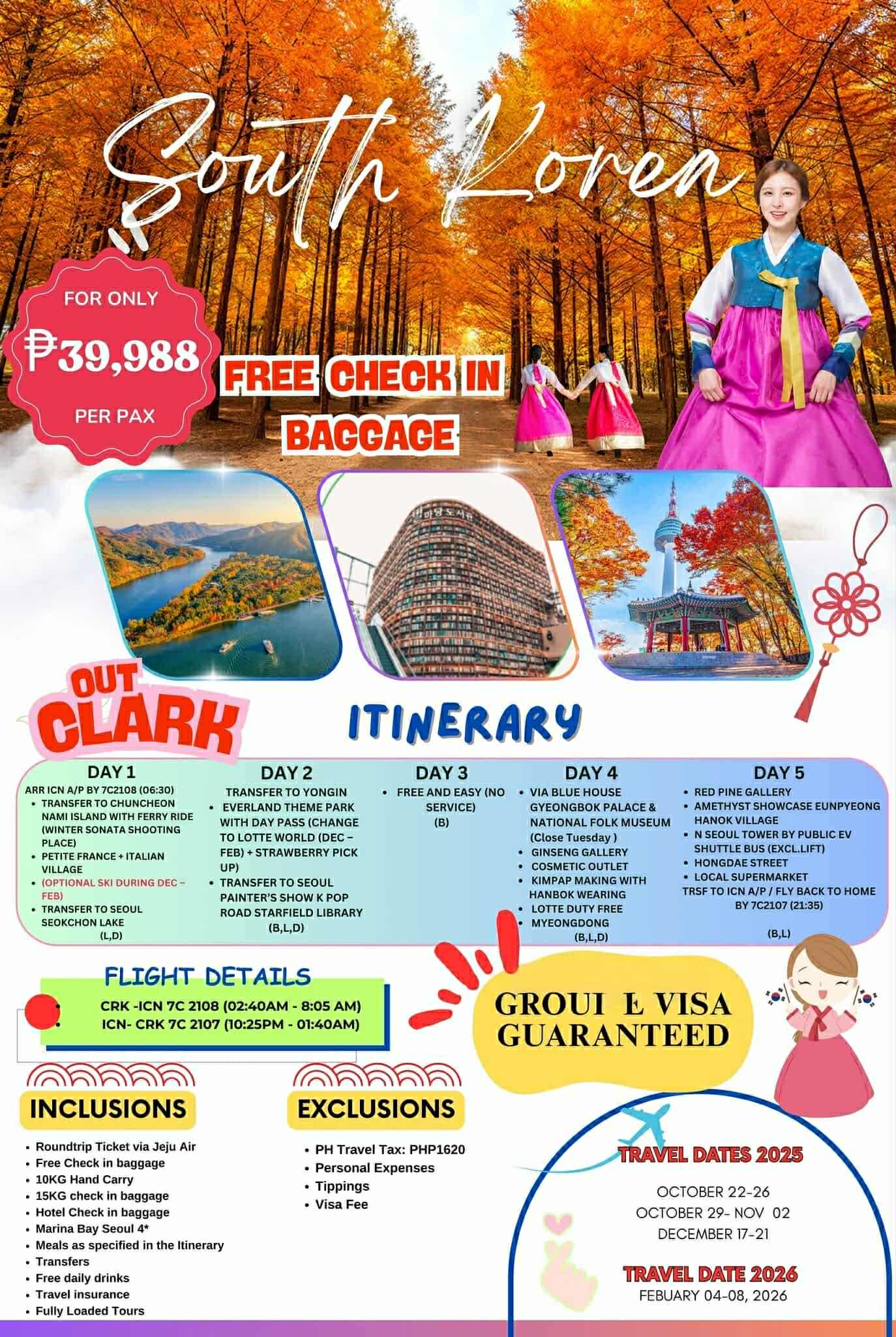 South Korea Autumn Tour Package