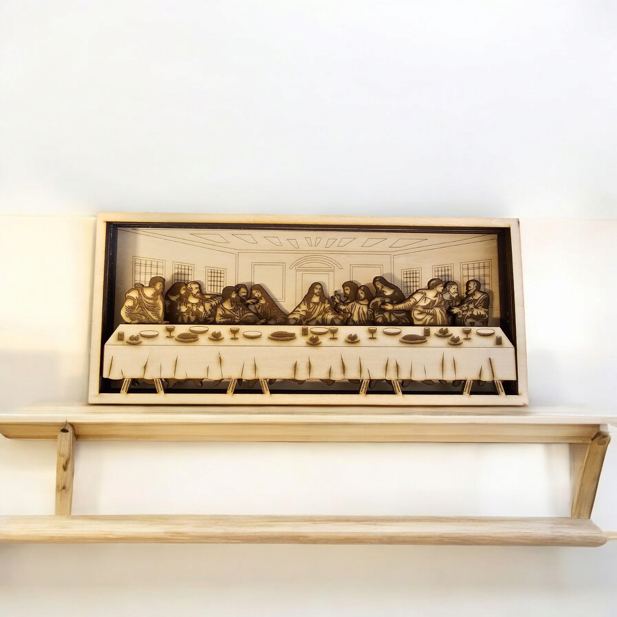 Wooden Last Supper Wall Art