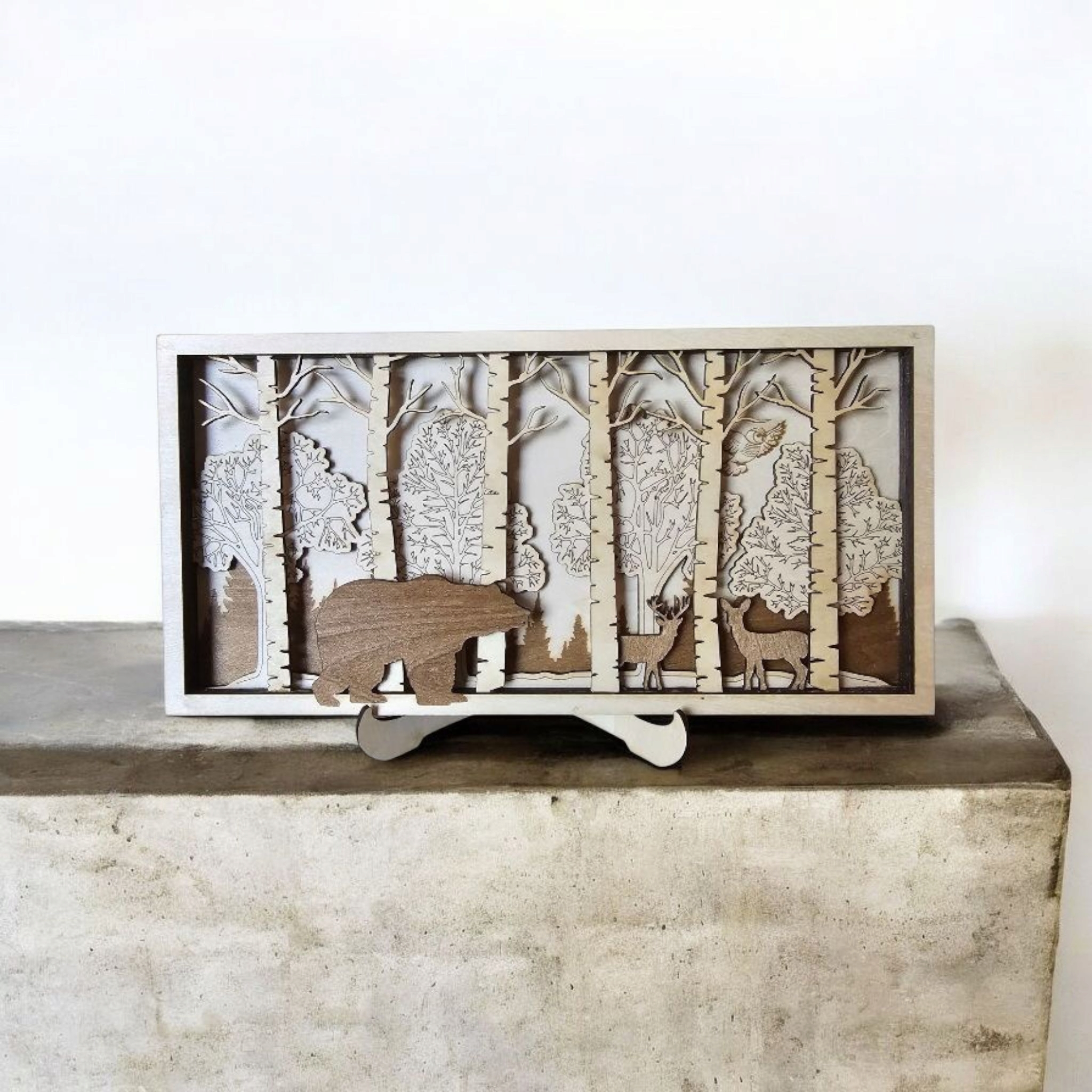 Woodland Scene Layered Art