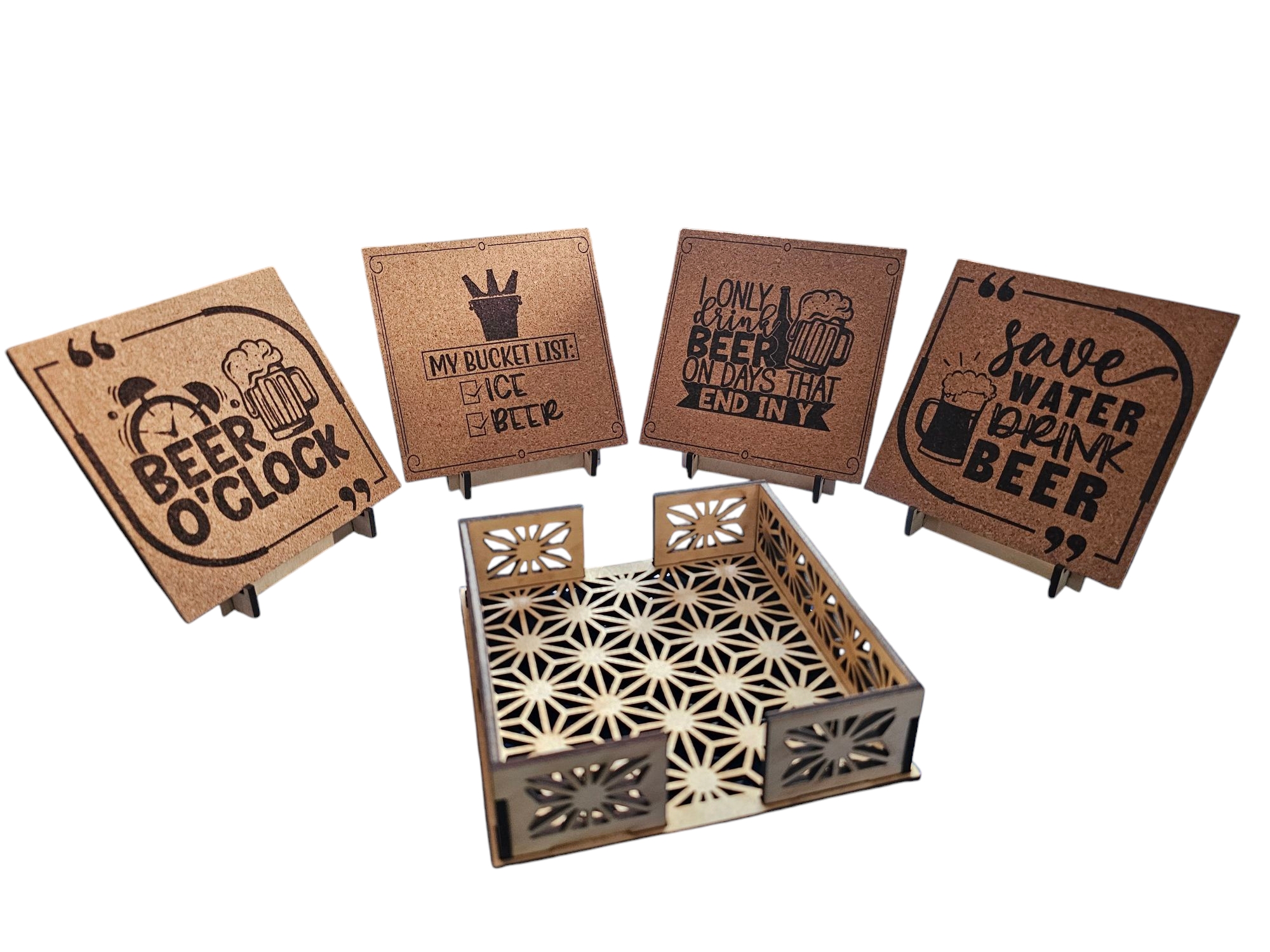 Beer-Themed Coaster Set