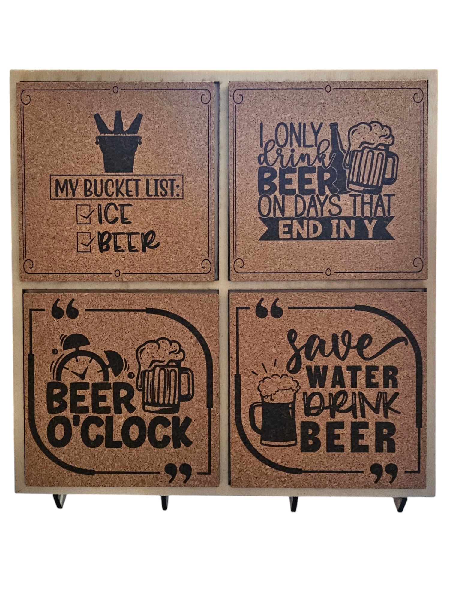 Beer-Themed Coaster Set