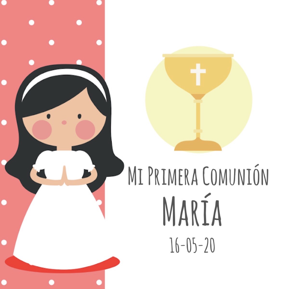 Galletas comunión niña morena