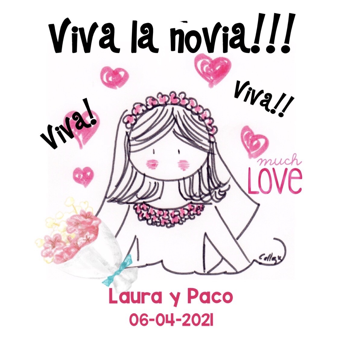 Galletas boda viva la novia