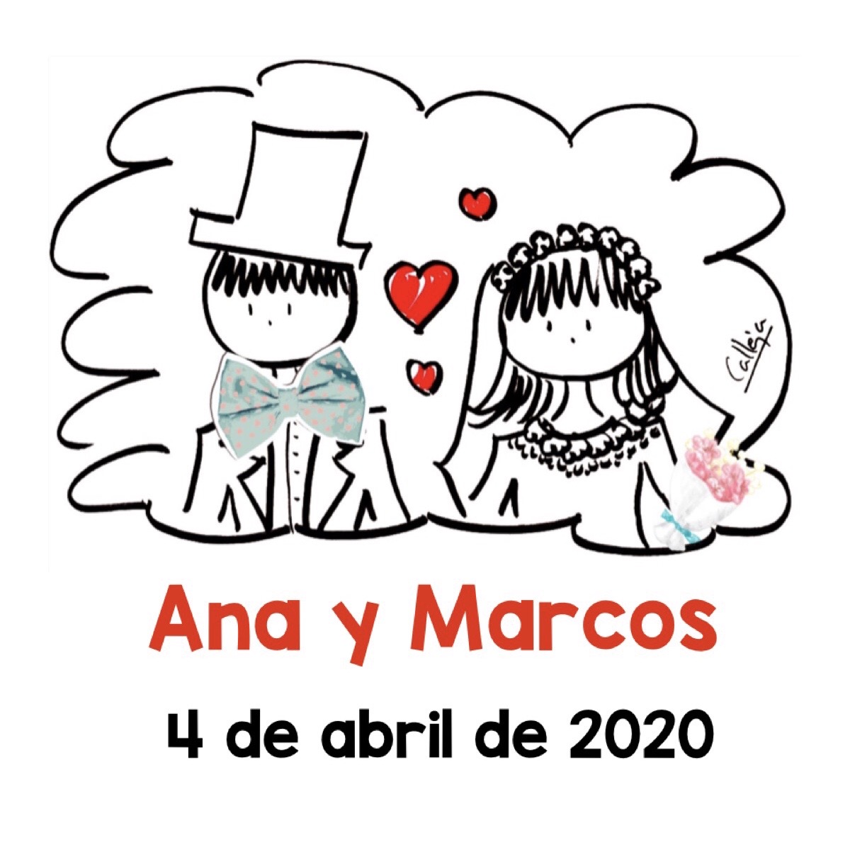 Galletas novios "save the date"