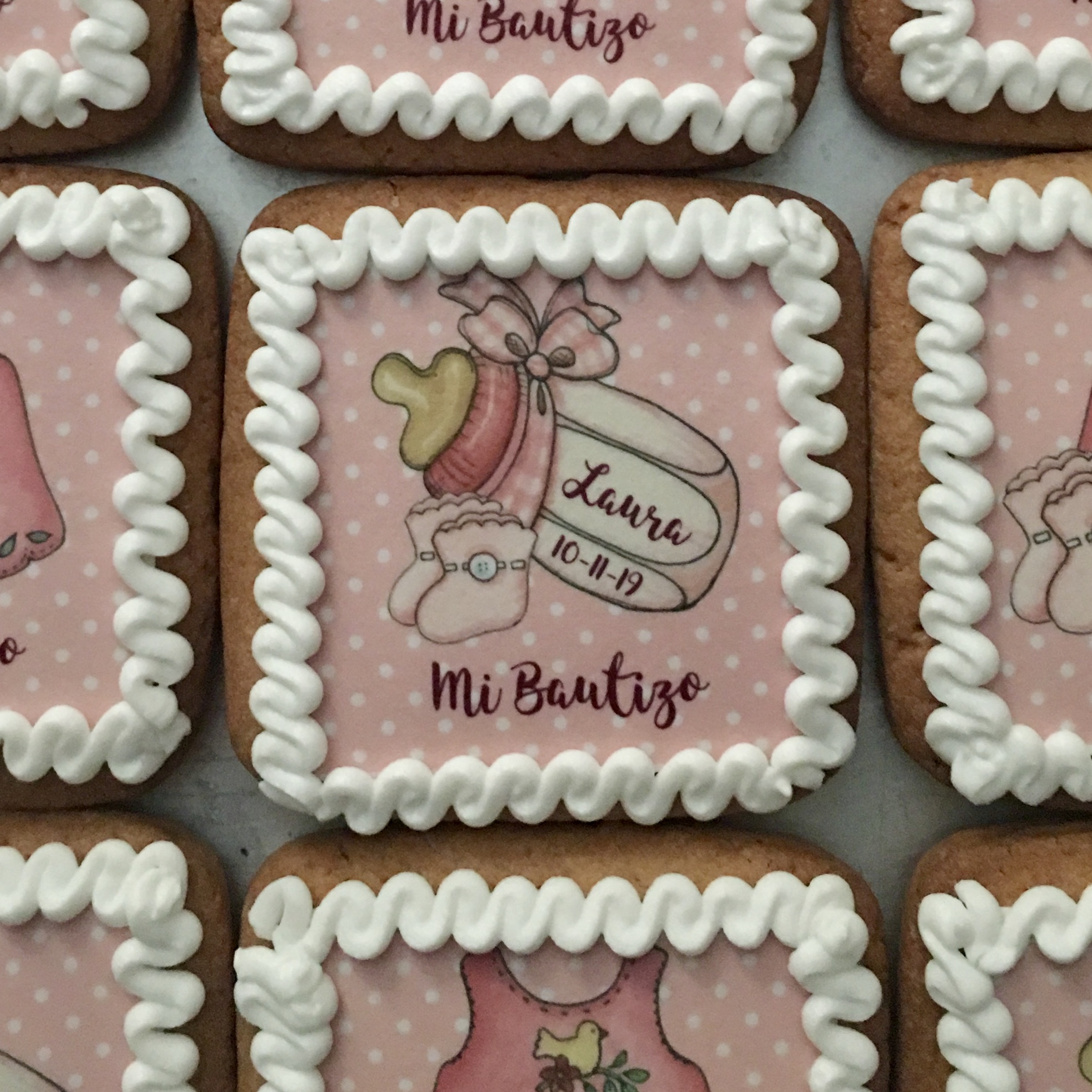 Galletas biberón rosa
