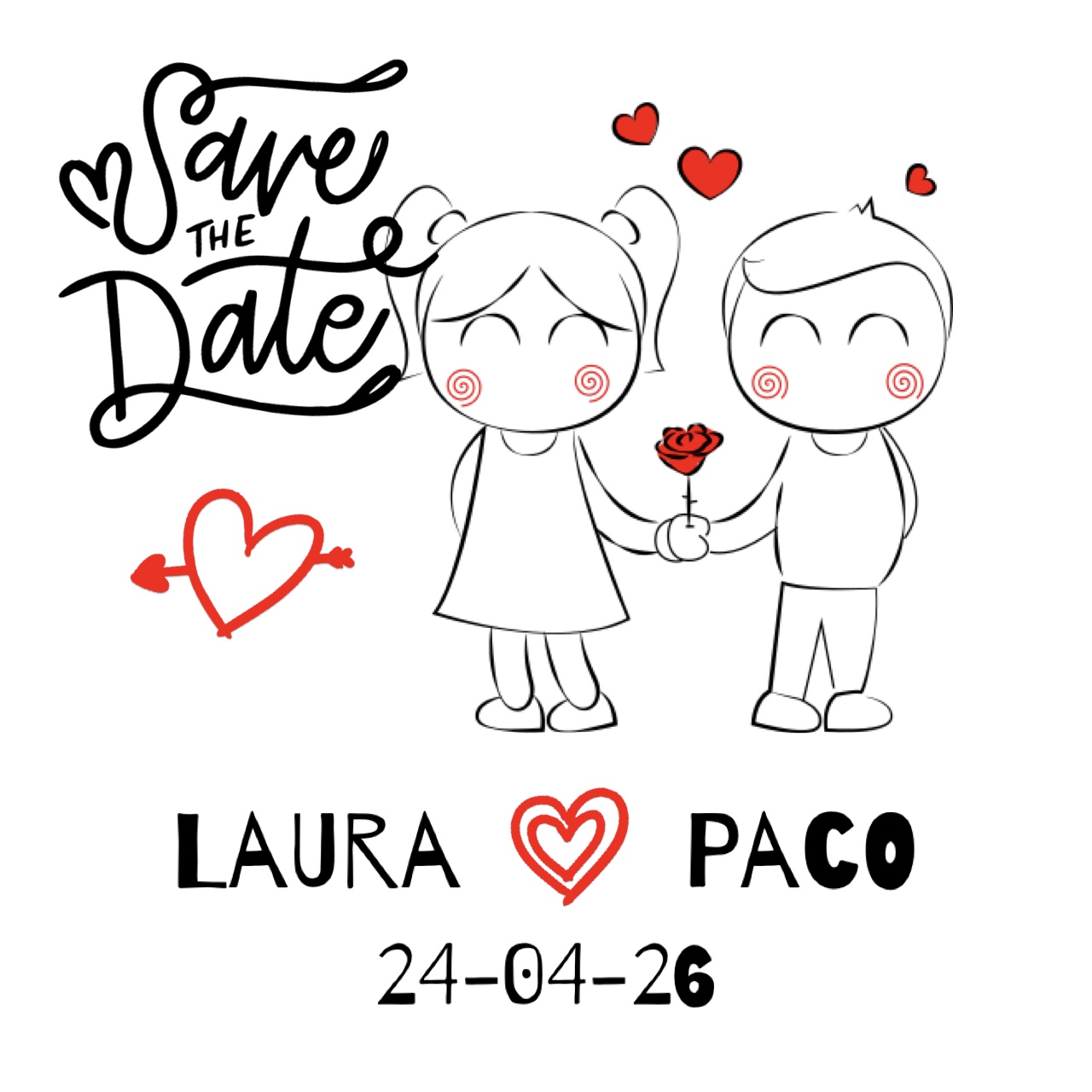 Galletas boda niños "save the date"