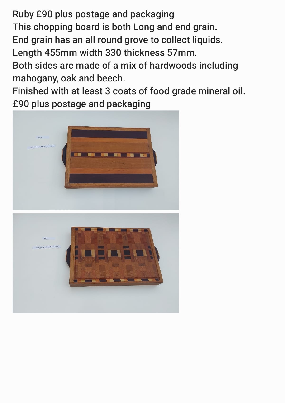 Marty  Bespoke handmade chopping board 