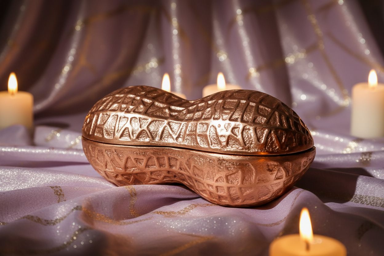 Bronze Peanut-Shaped Jewelry Box