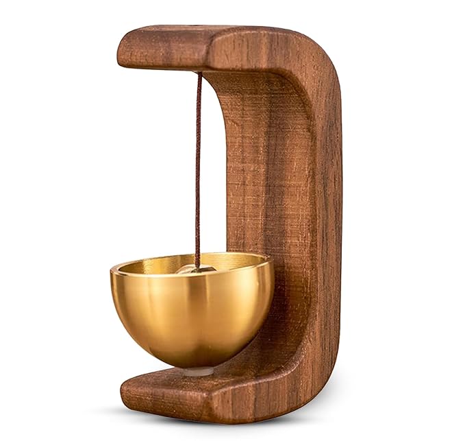 Wooden Stand Brass Bell