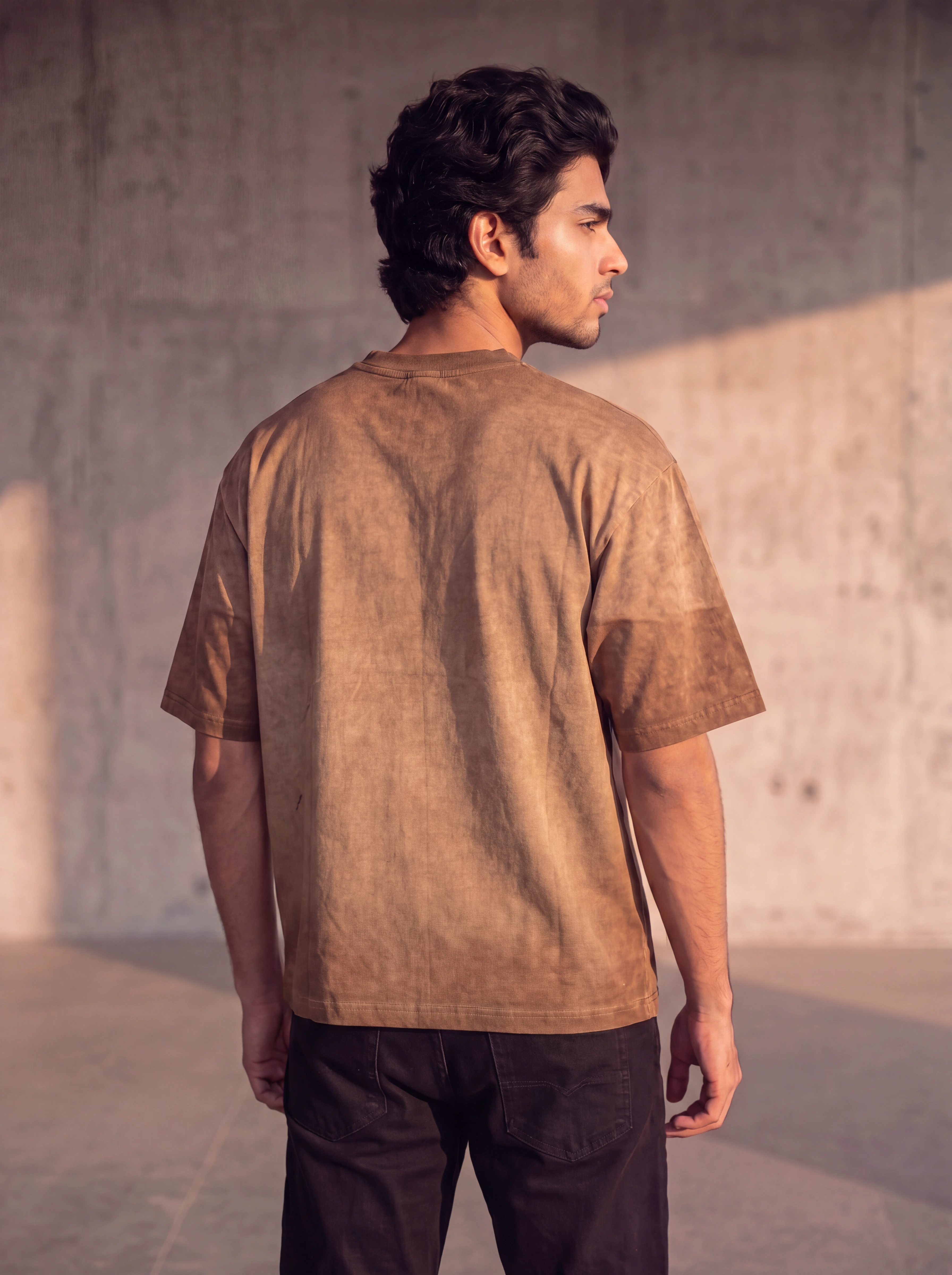 Unisex Relaxed fit Vintage Brown Cotton Graphic T-Shirt | Modrun