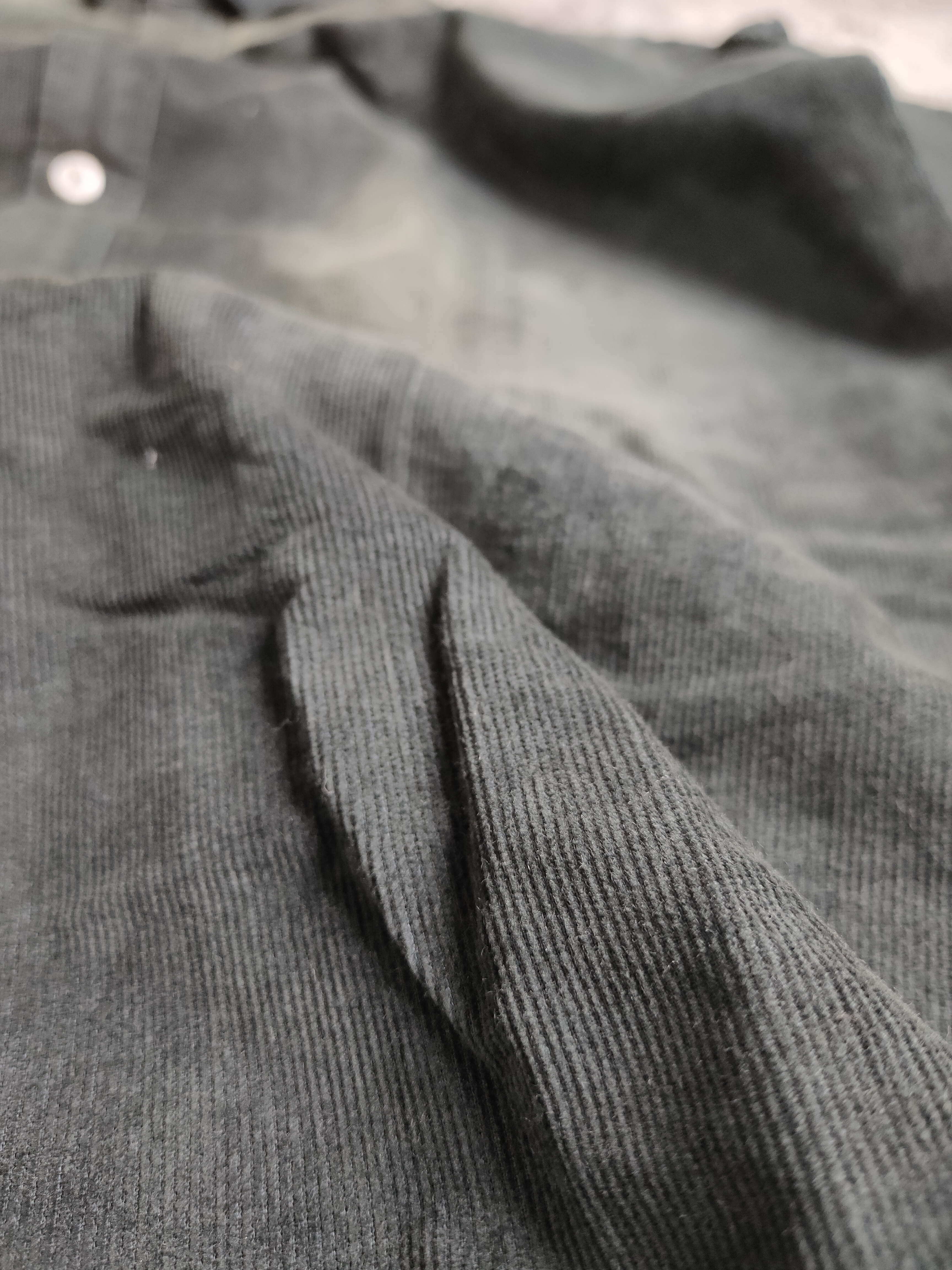 Mens vintage charcoal grey corduroy full sleeve shirt | Premium Men's Shirt | Modrun