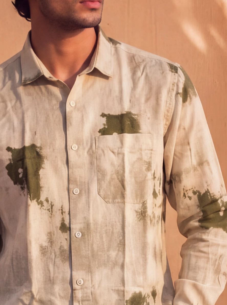 Modrun Abstract Beige Shirt