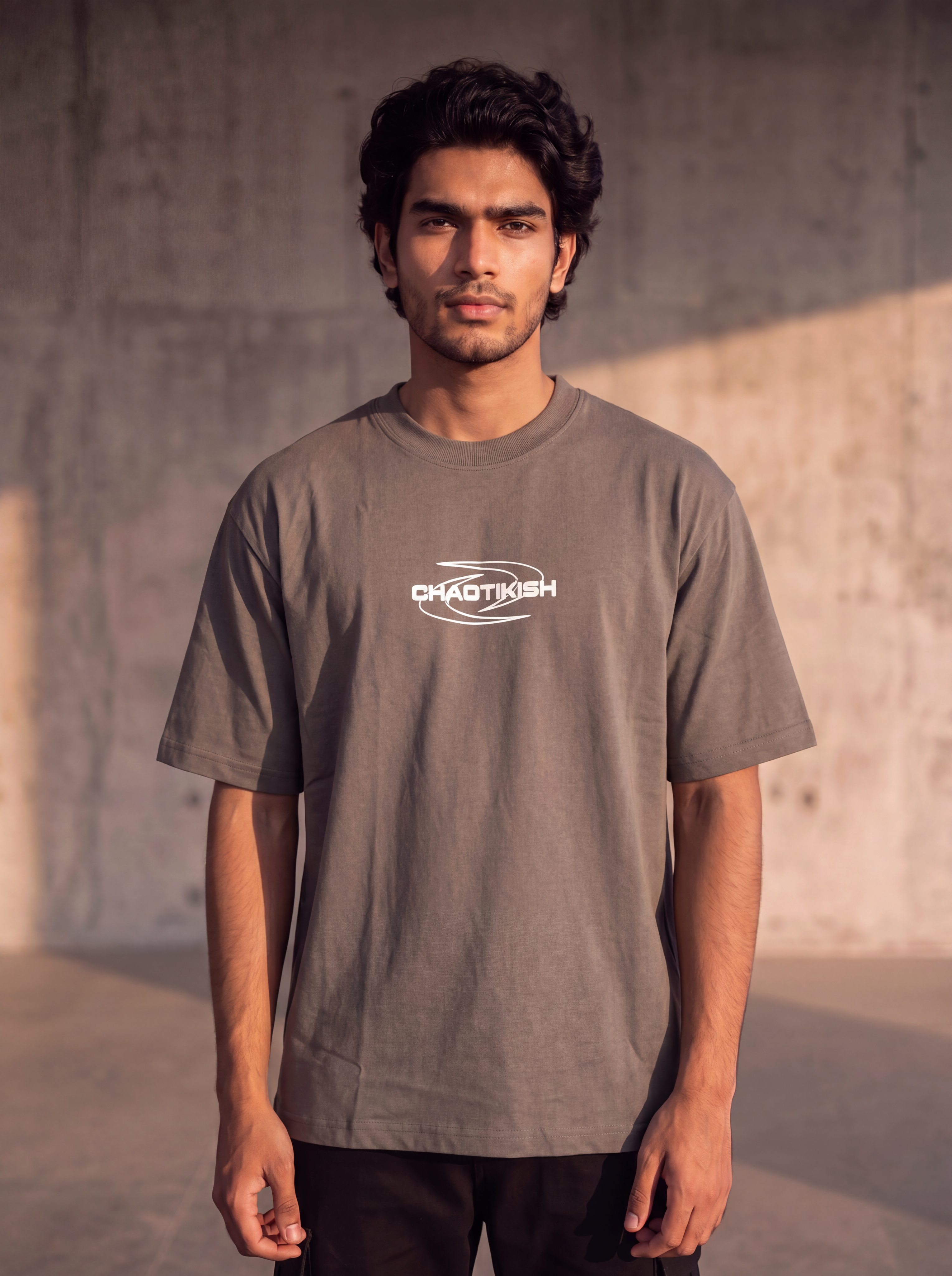 Modrun Stone Grey Oversized fit t shirt