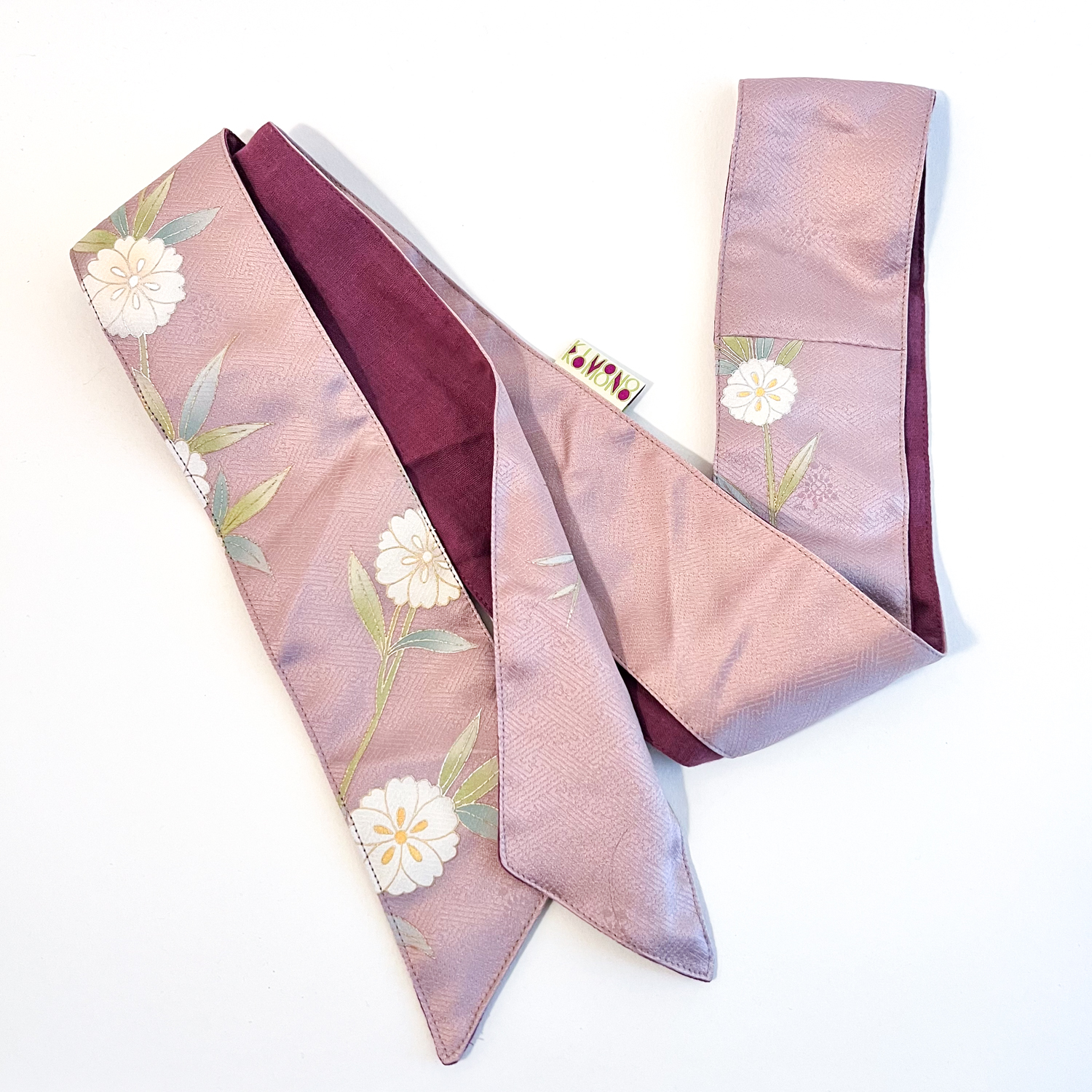 Mauve Silk Kimono Fashion Scarf