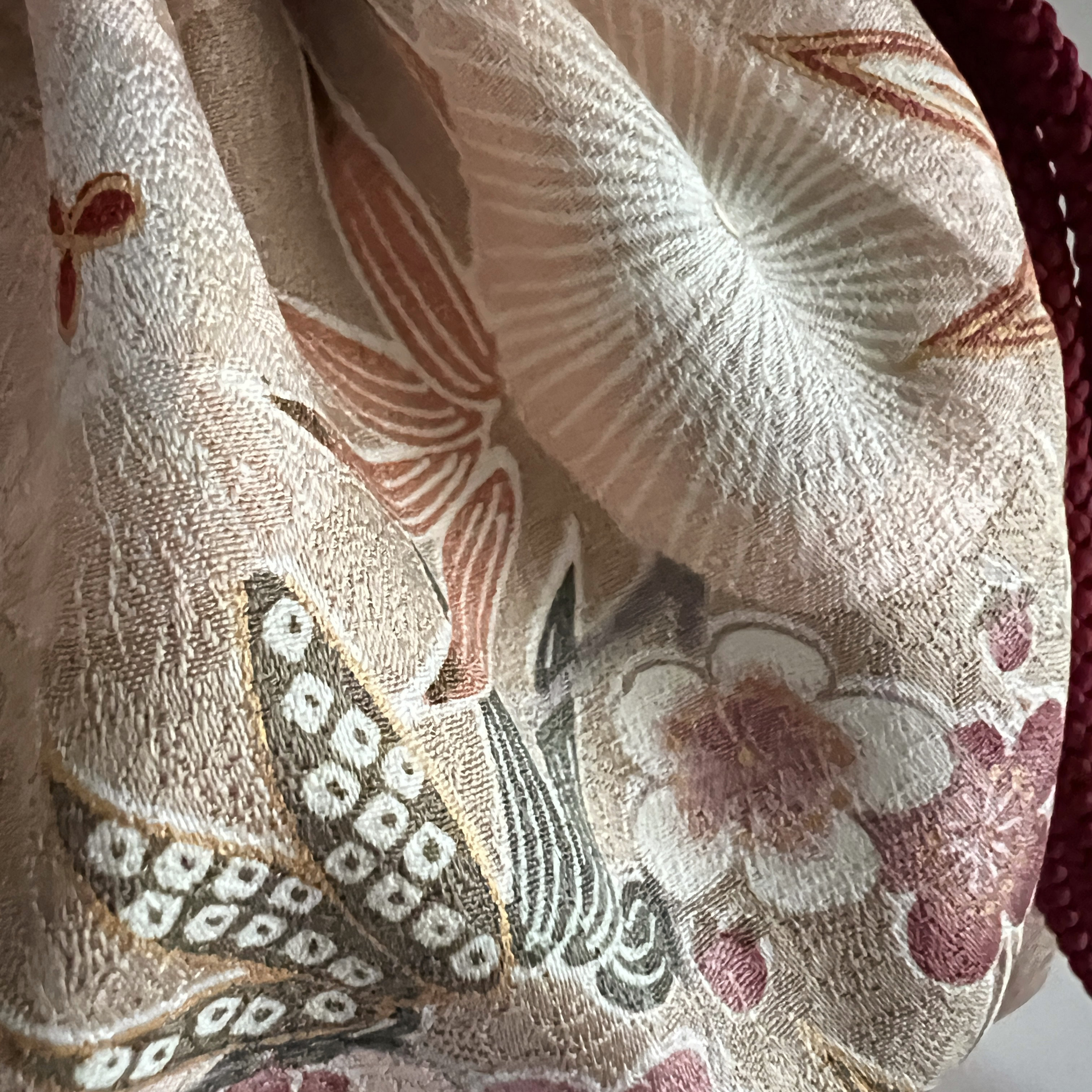 Azuki Red Gradation Kimono Pouch