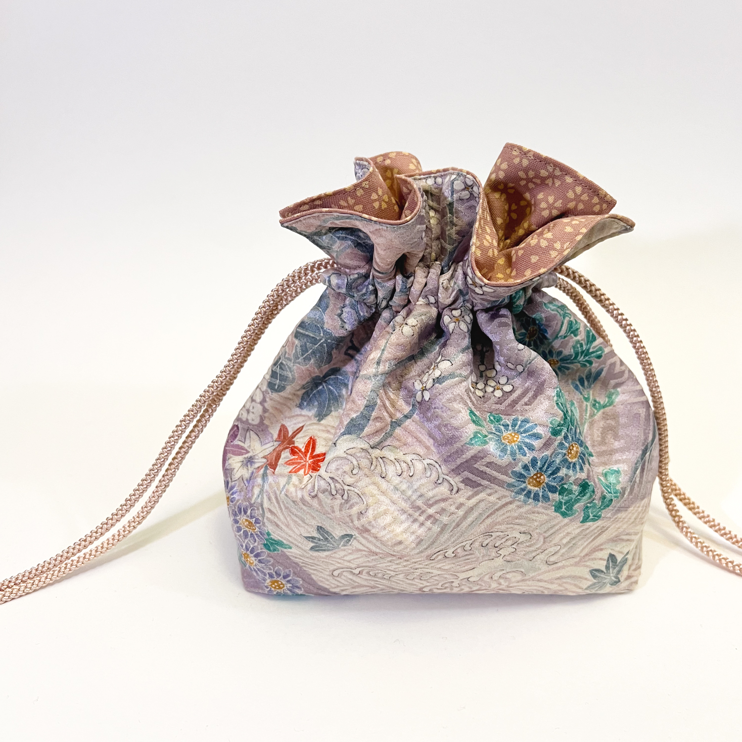 Light Purple and Pink Kinchaku