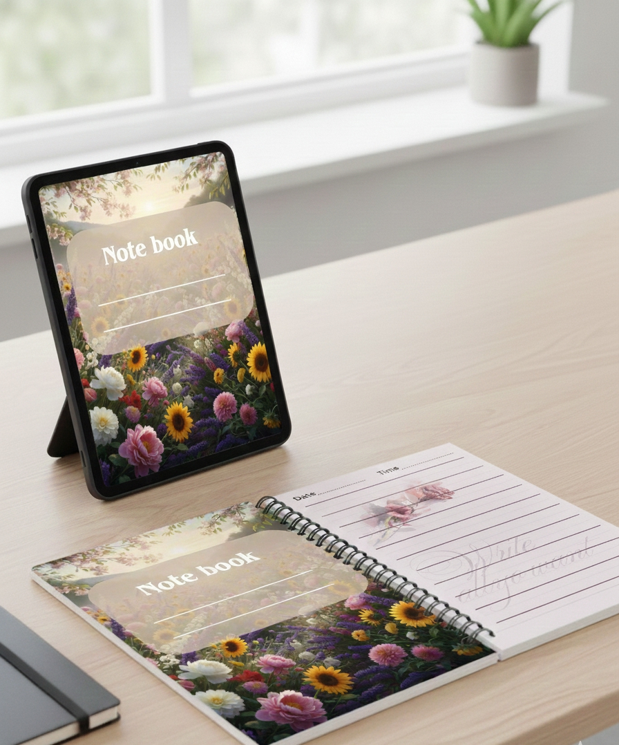 Floral Notebook Digital download 