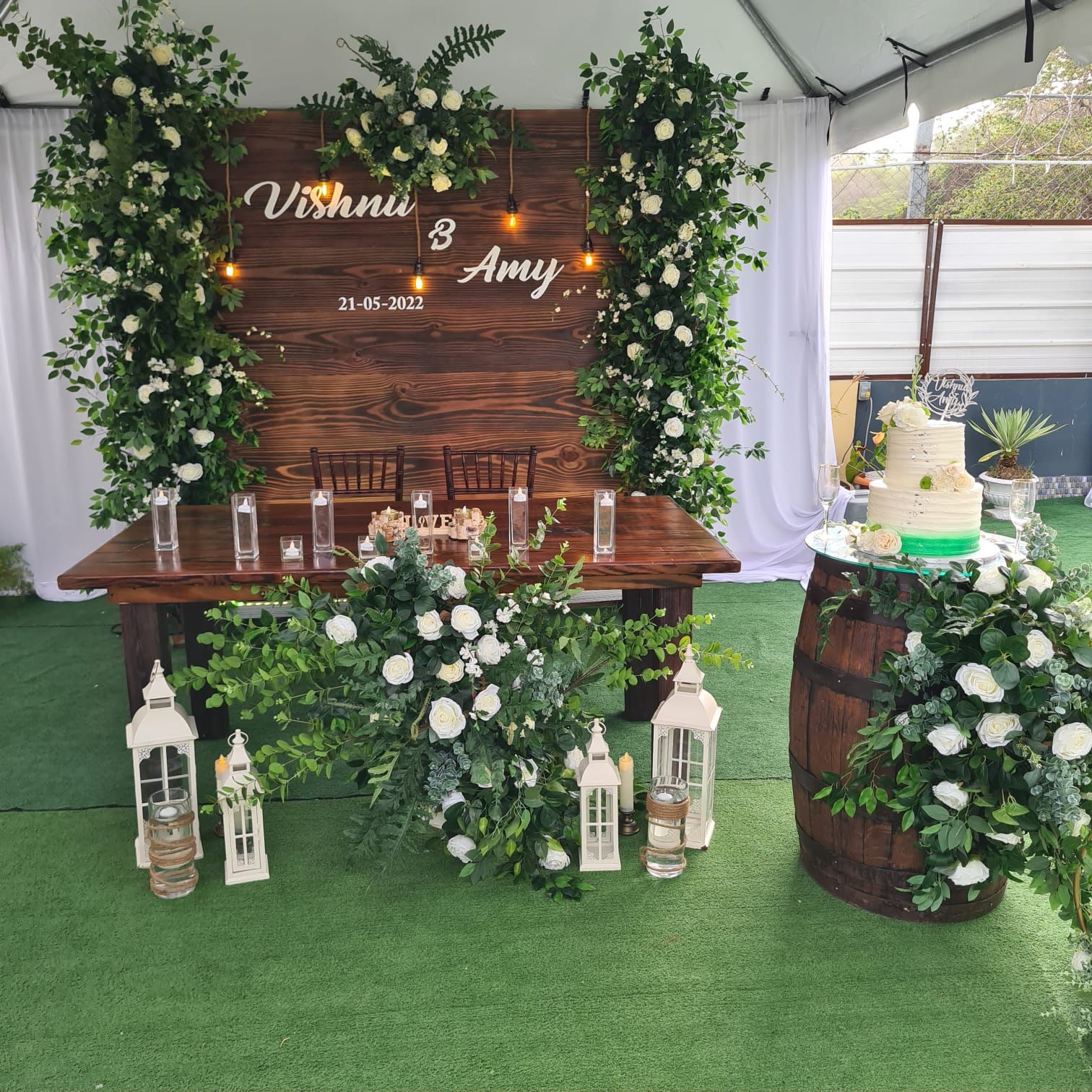 Wooden Rustic Backdrop Decor