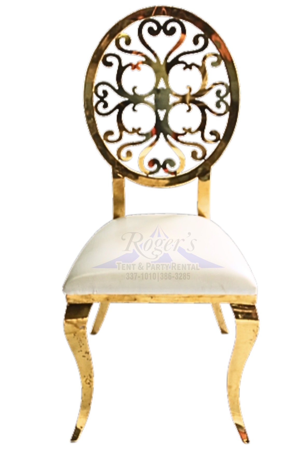 Floral Back Metal Gold 