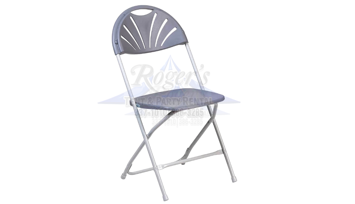 Grey Folding Plastic Chair