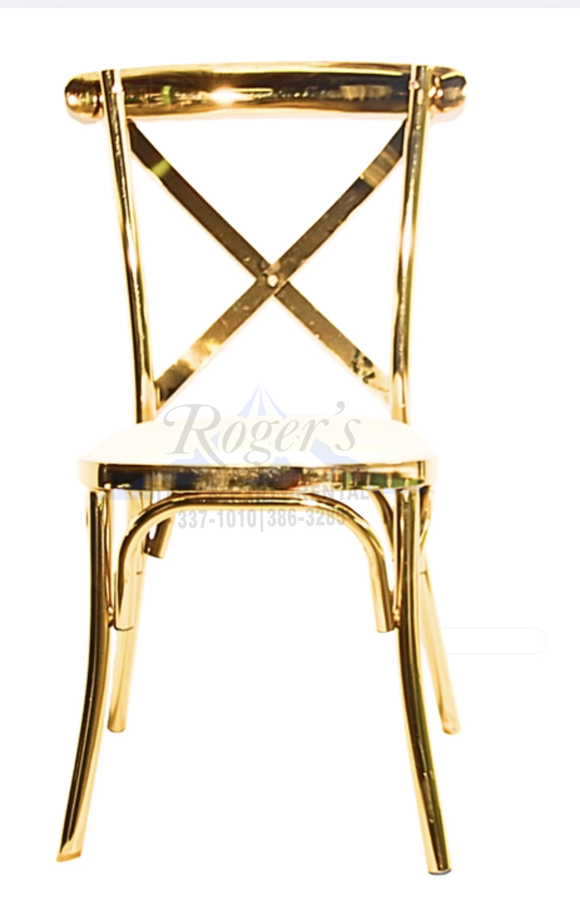 Gold Metal X-Back Chair