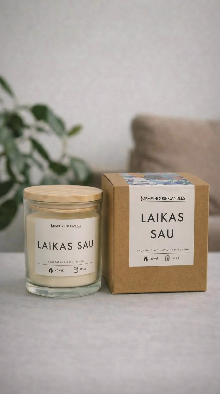 Sojų vaško žvakė ,,Laikas sau"