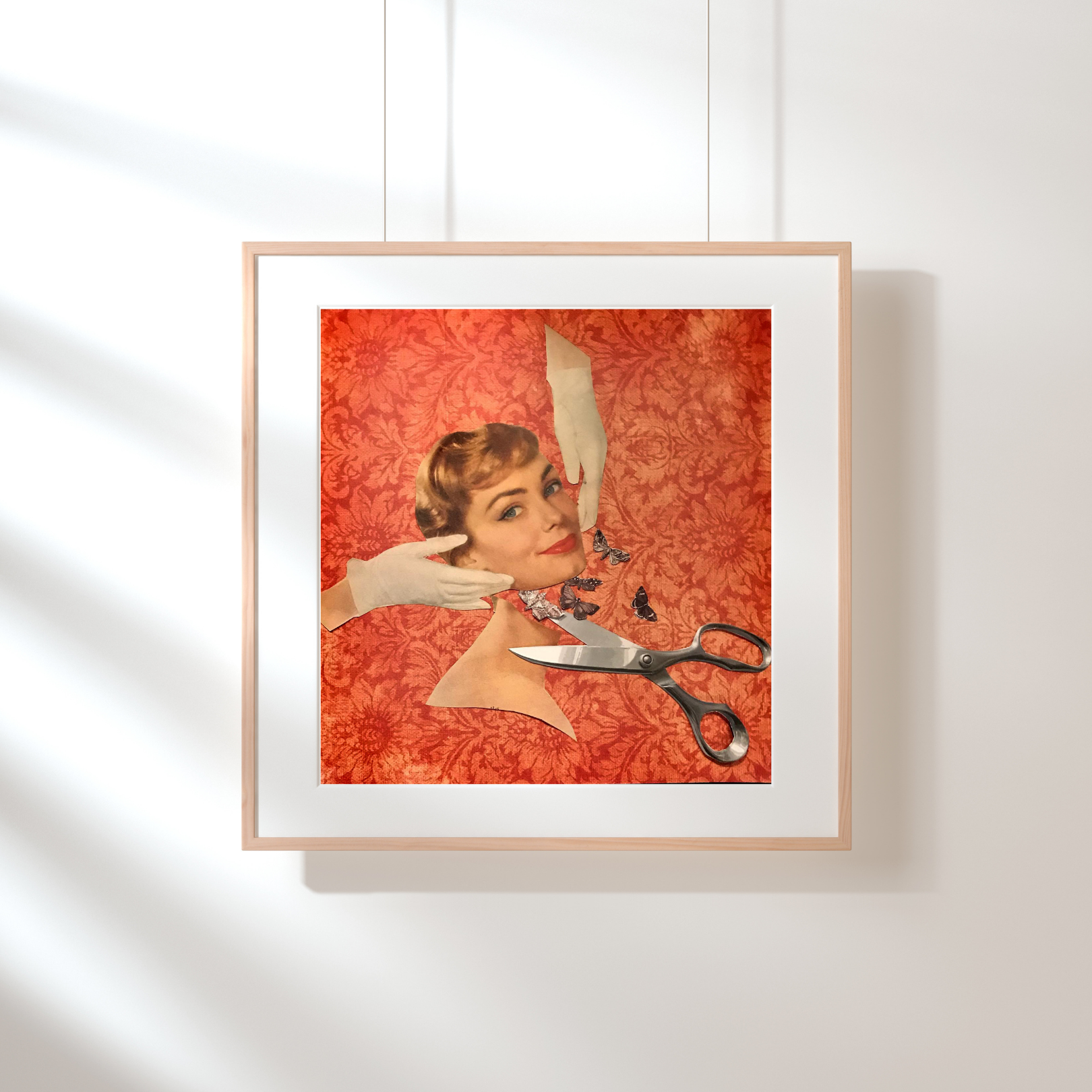 Kid Gloves, Humorous Surreal Collage Art Print