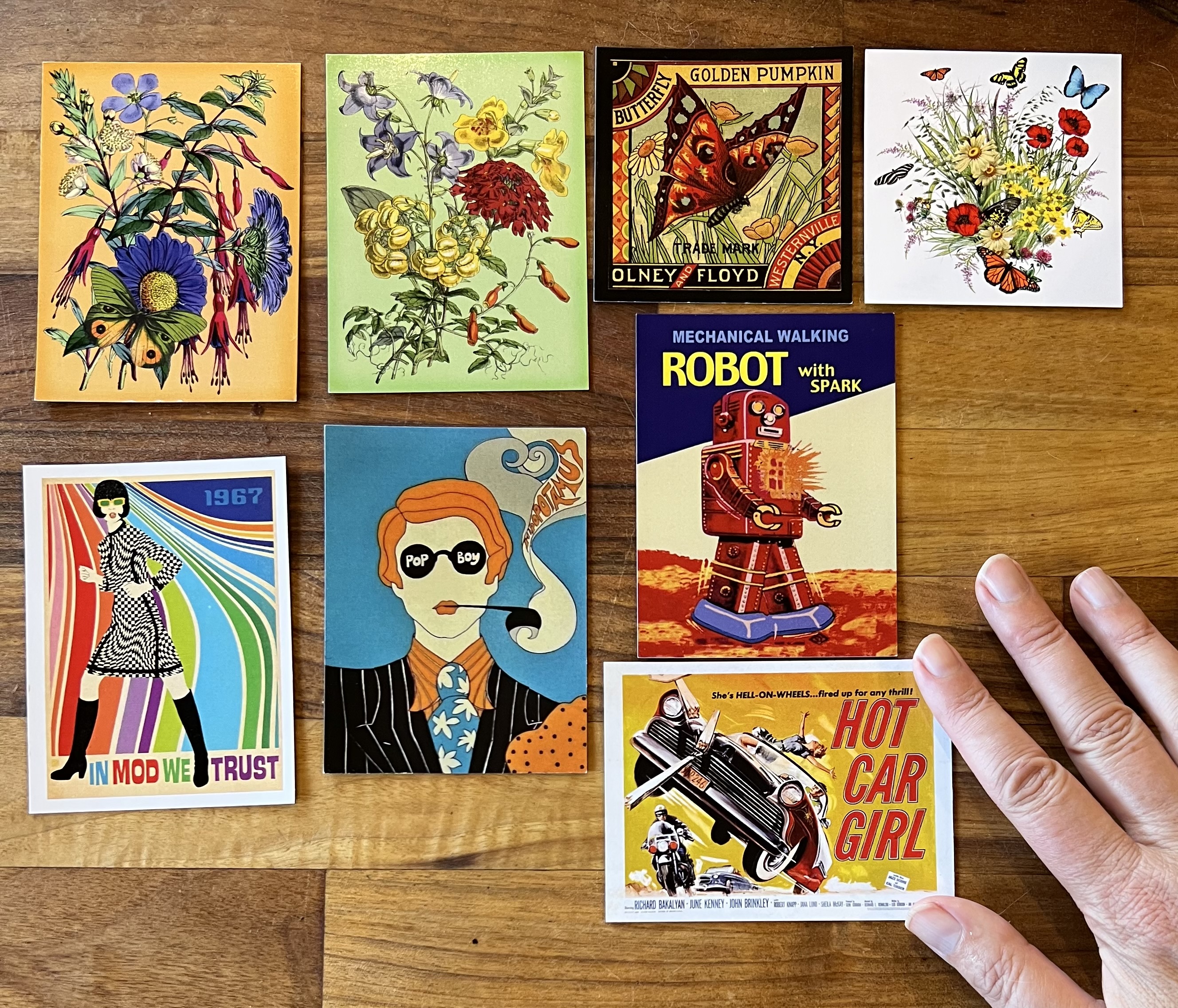 Vintage Art Magnets and Stickers Collection