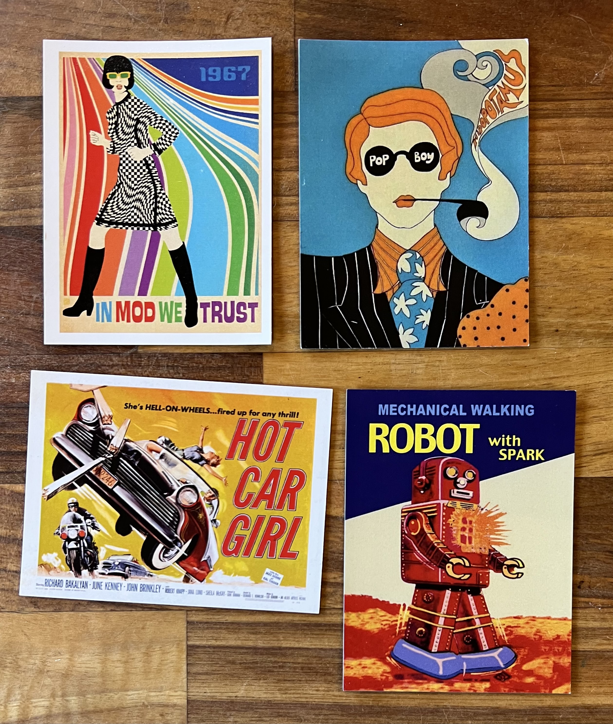 Vintage Art Magnets and Stickers Collection