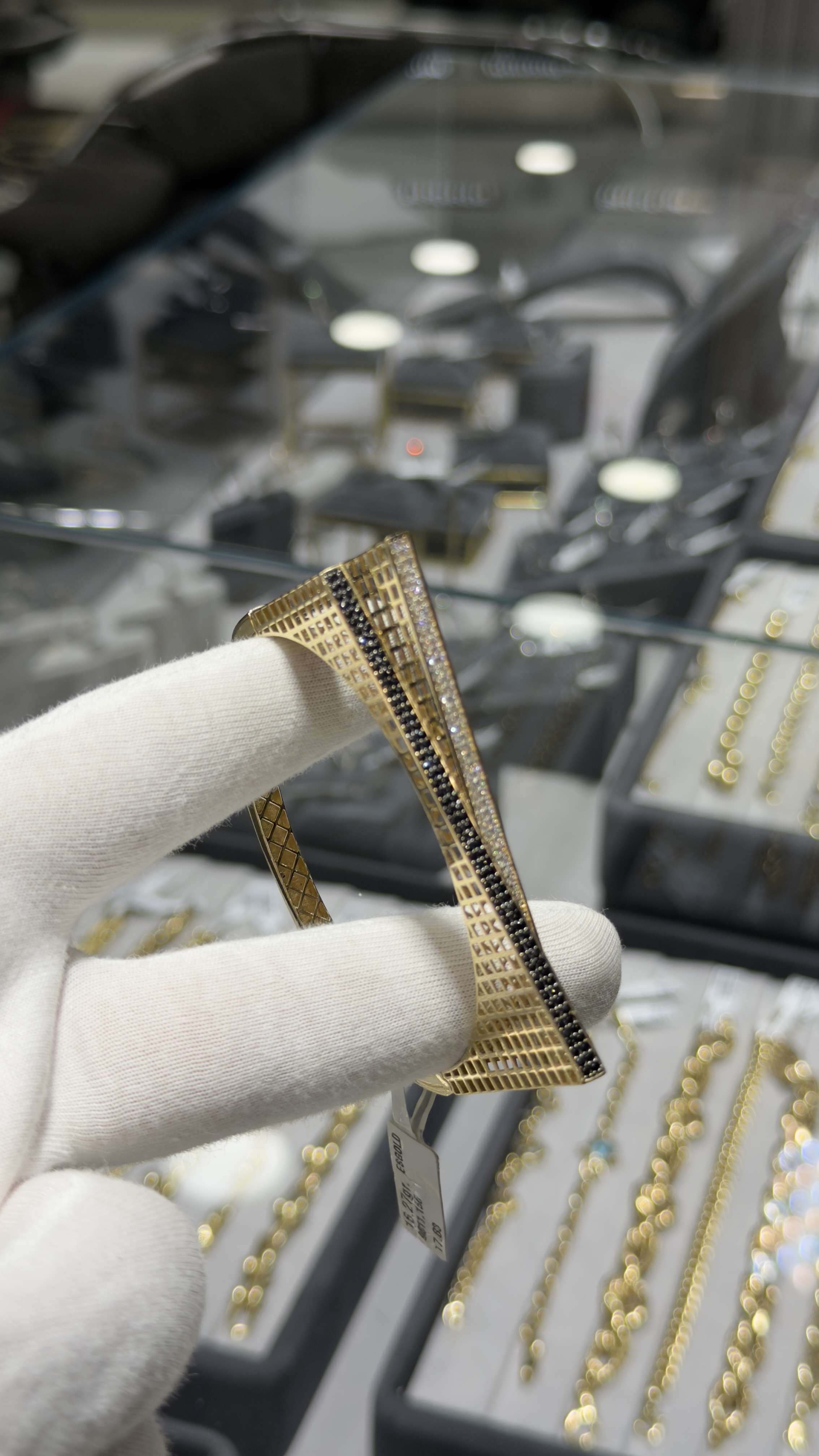 Siyah & Beyaz - Geometrik Kelepçe