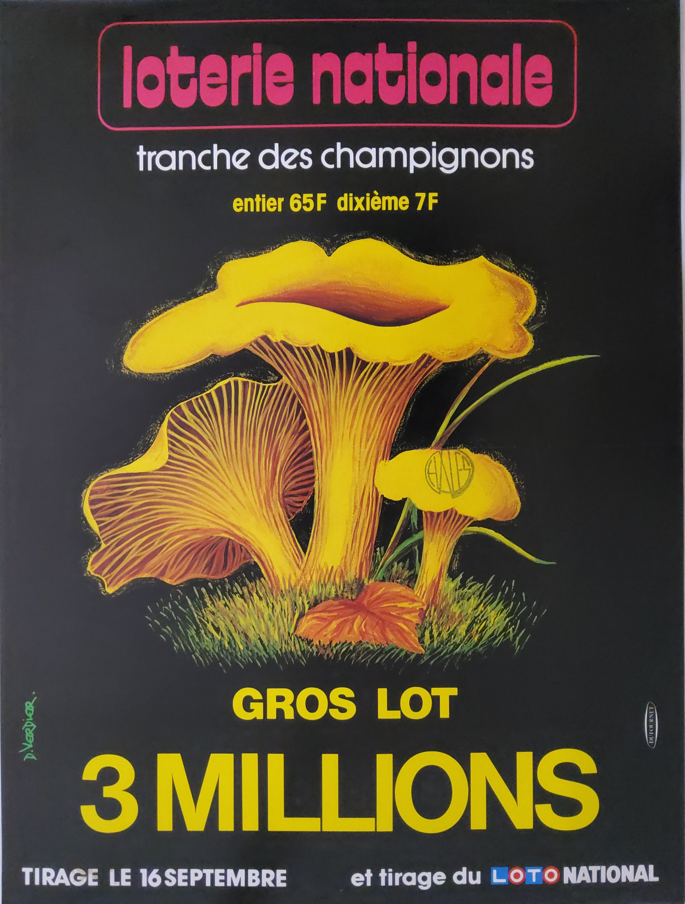 Loterie nationale - Tranche des champignons - 16 se^tembre