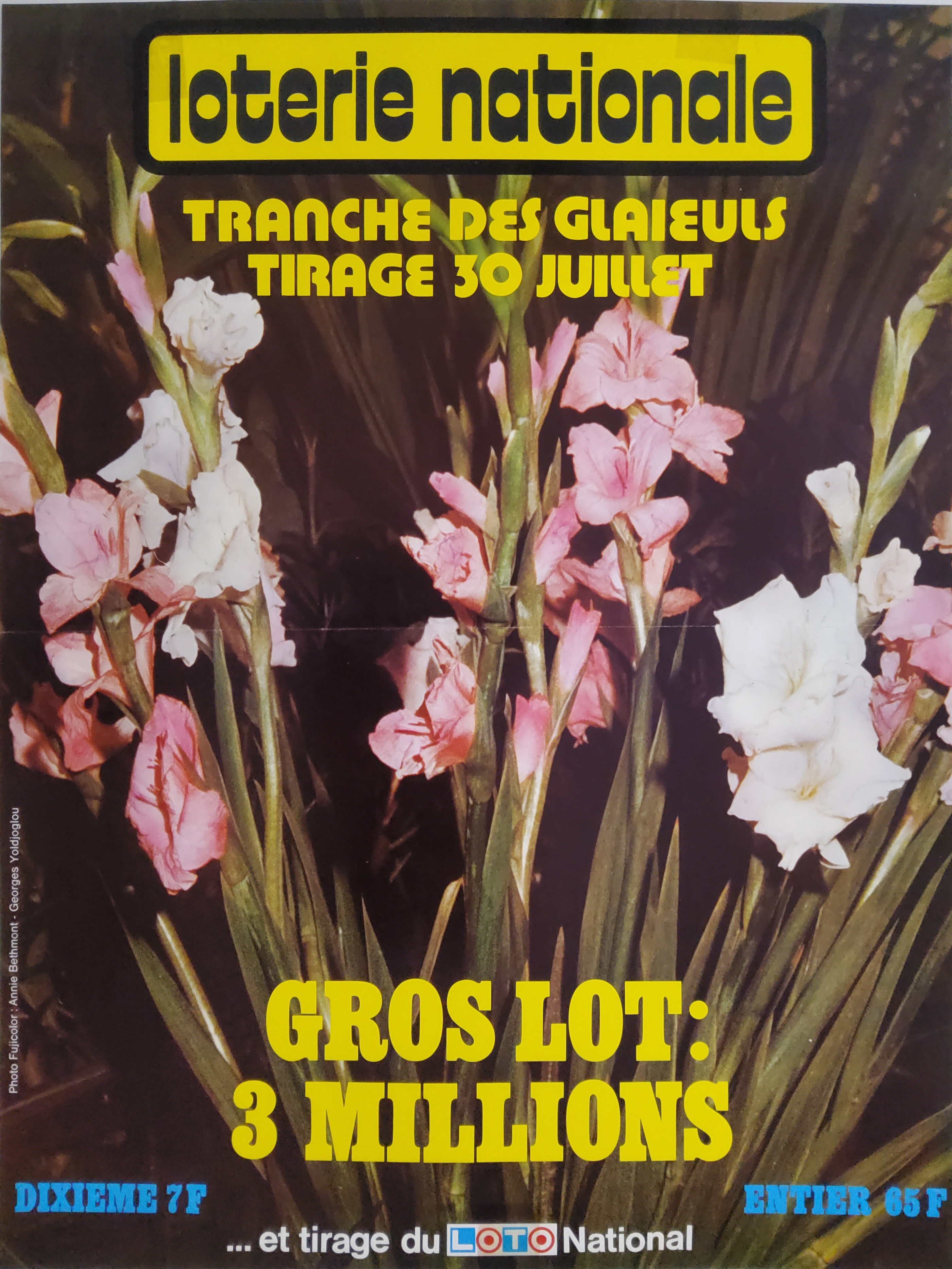 Loterie nationale - Tranche des glaïeuls - 30 juillet