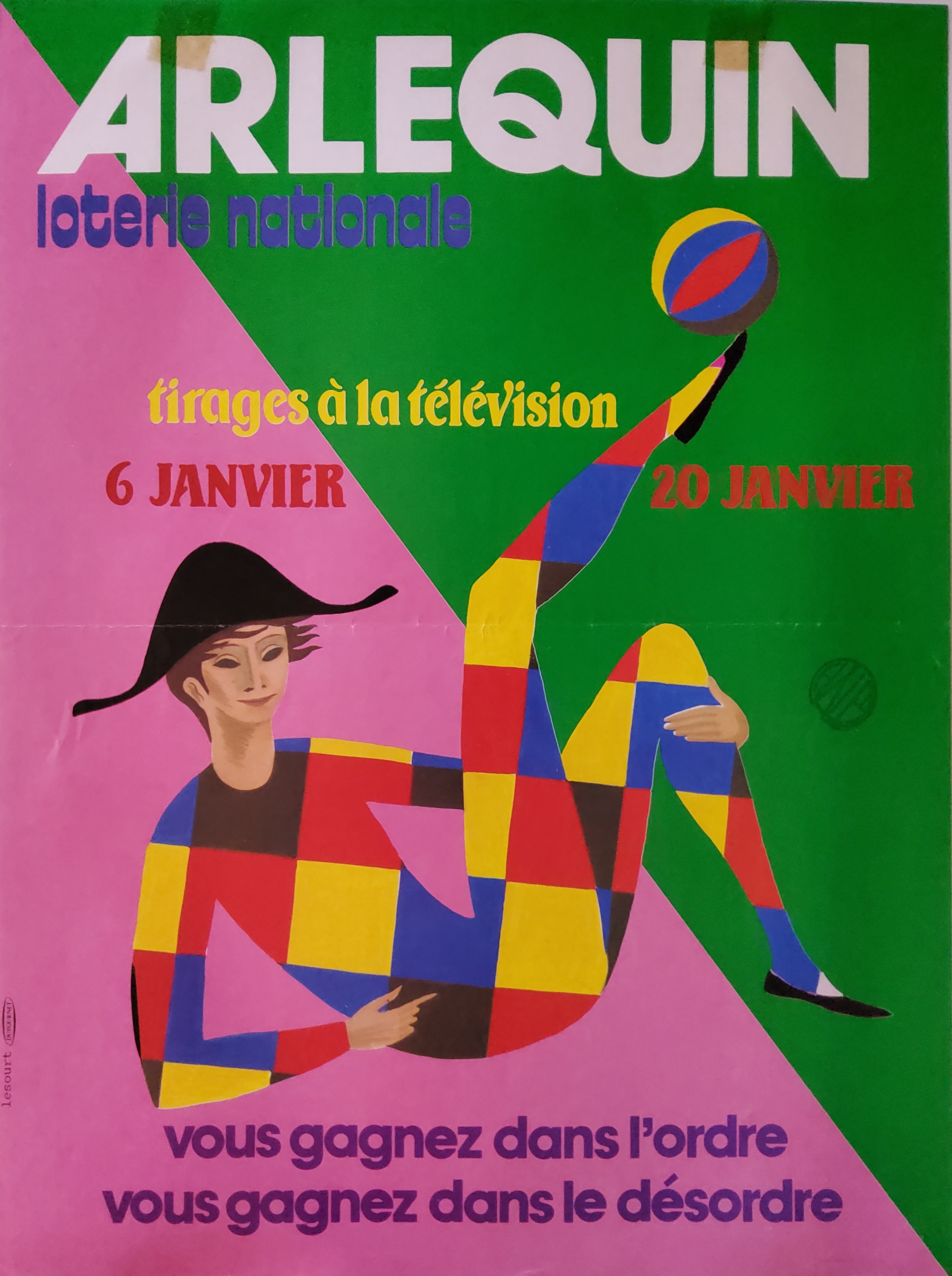 Loterie nationale - Arlequin - 6 et 20 janvier