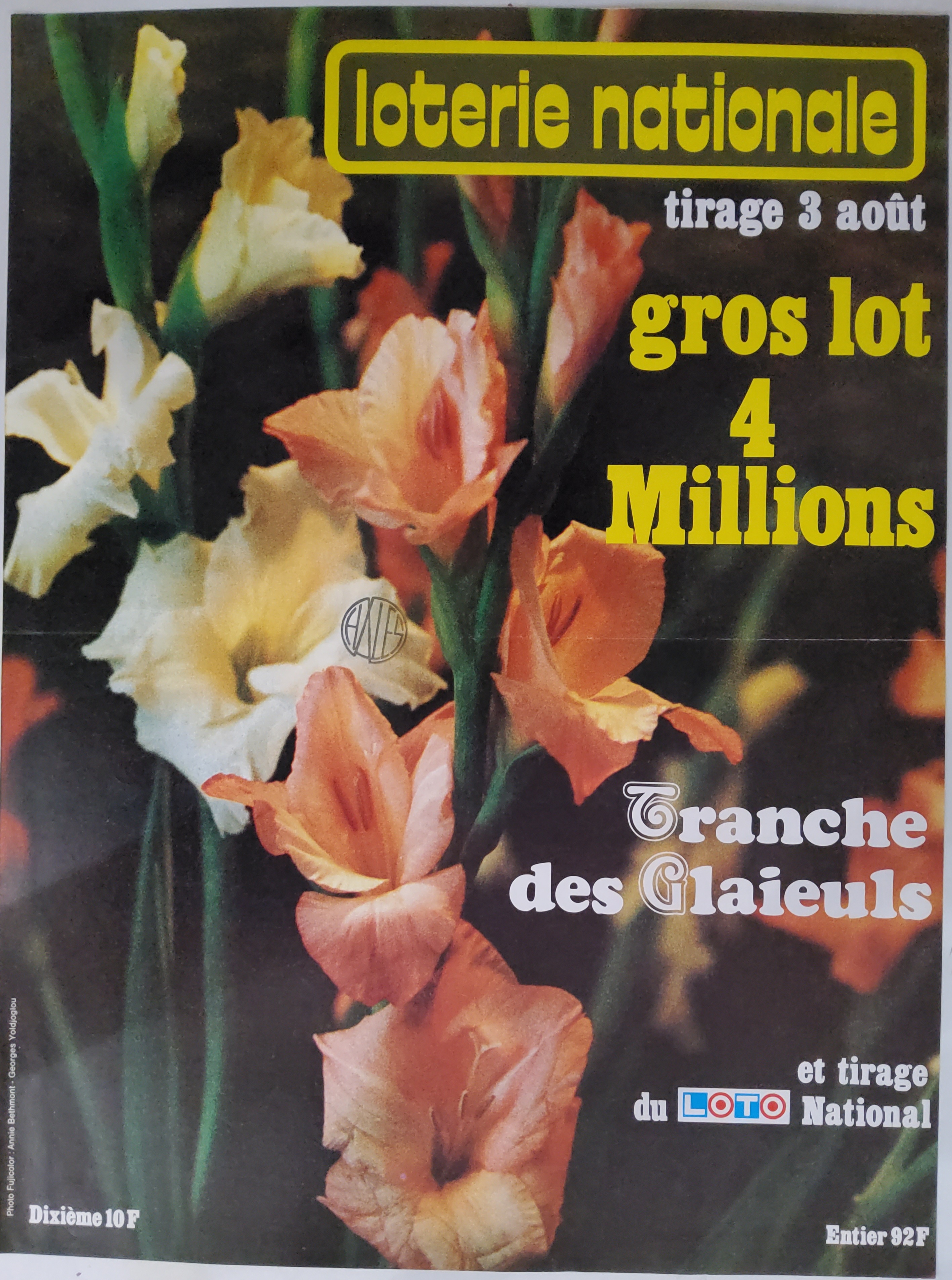 Loterie nationale - tranche des glaïeuls - 3 août