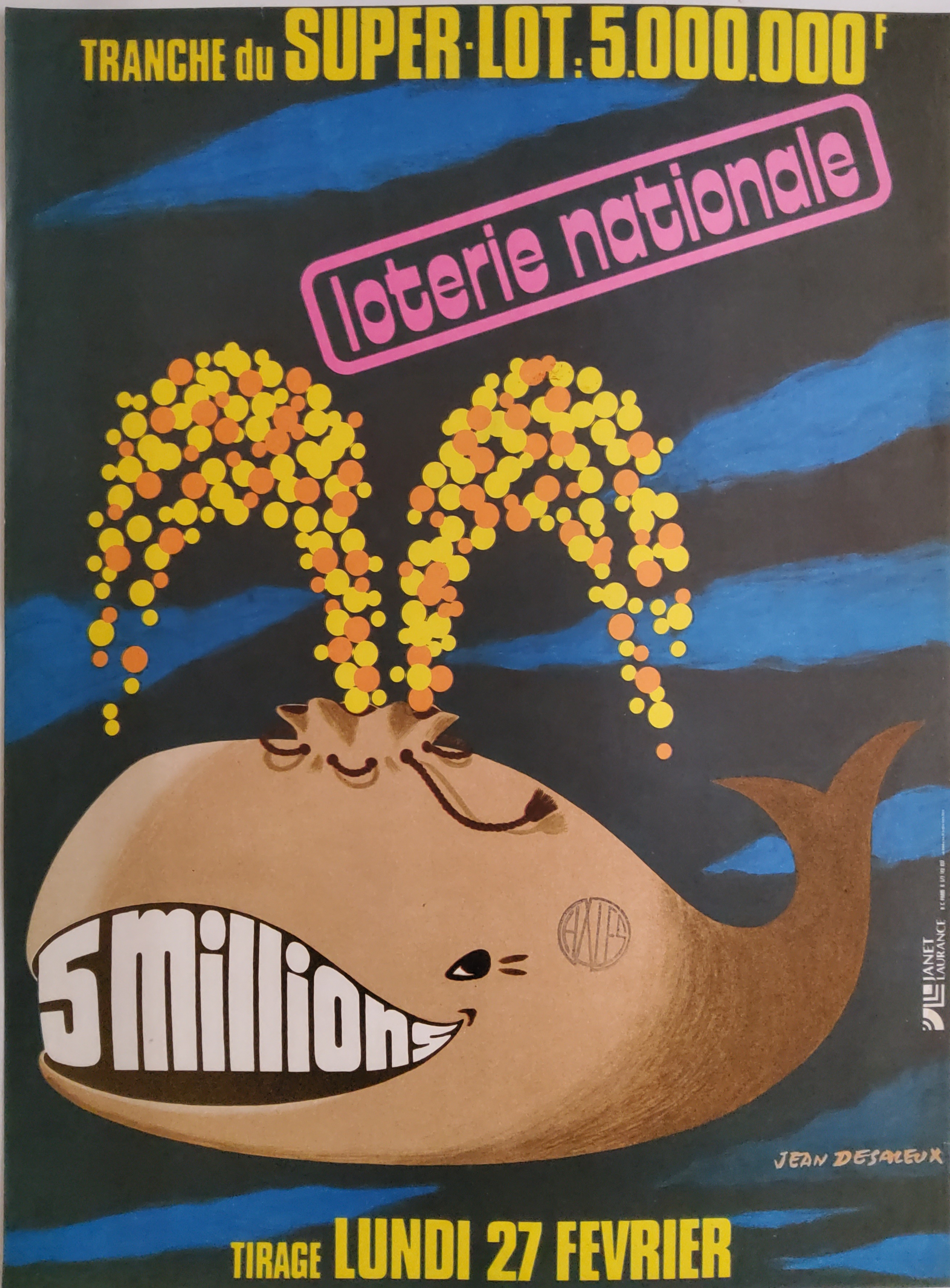 Loterie nationale - Tranche du Super Lot 5 000 000 F - 27 février