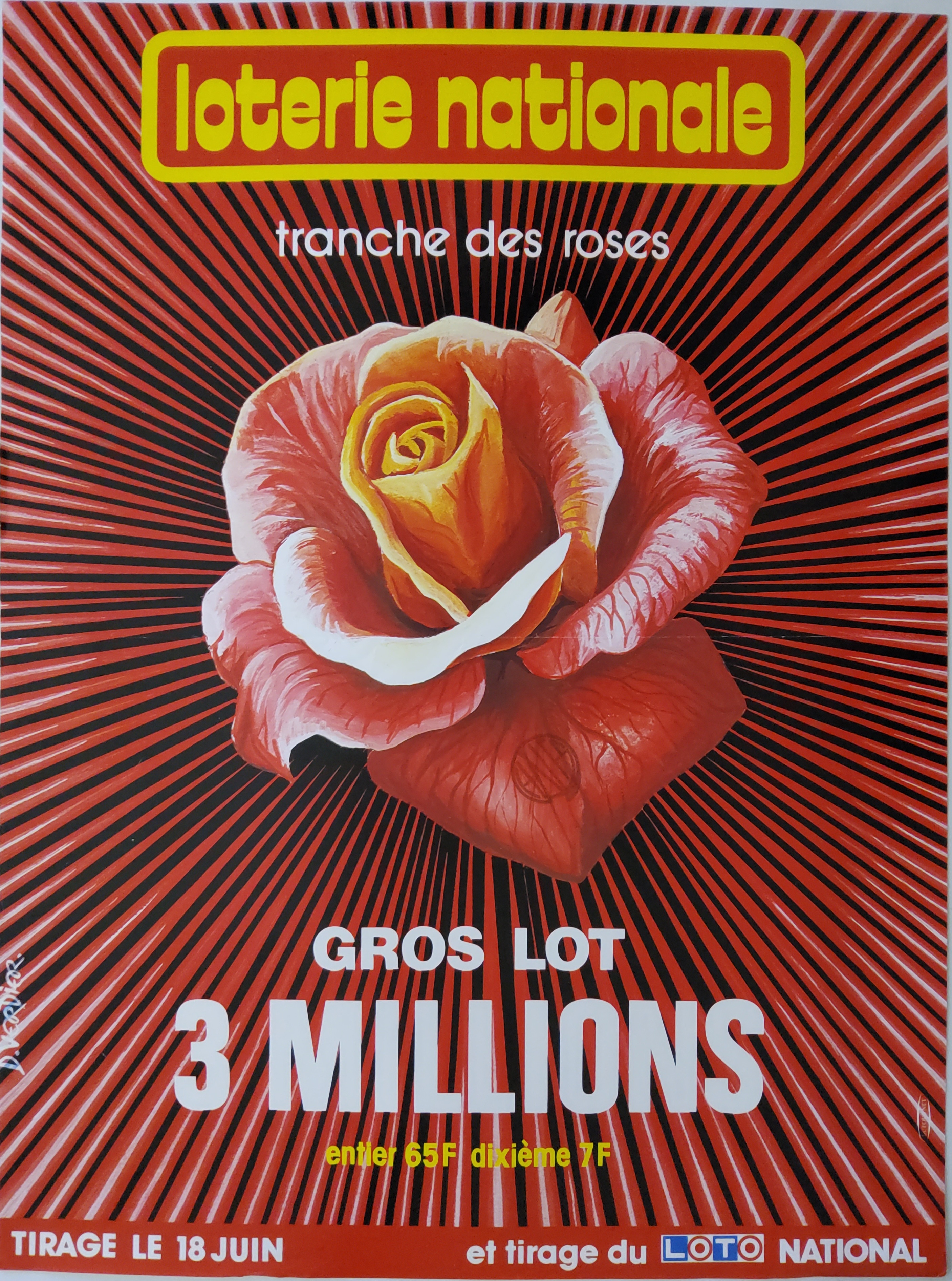 Loterie nationale - Tranche des roses - 18 juin