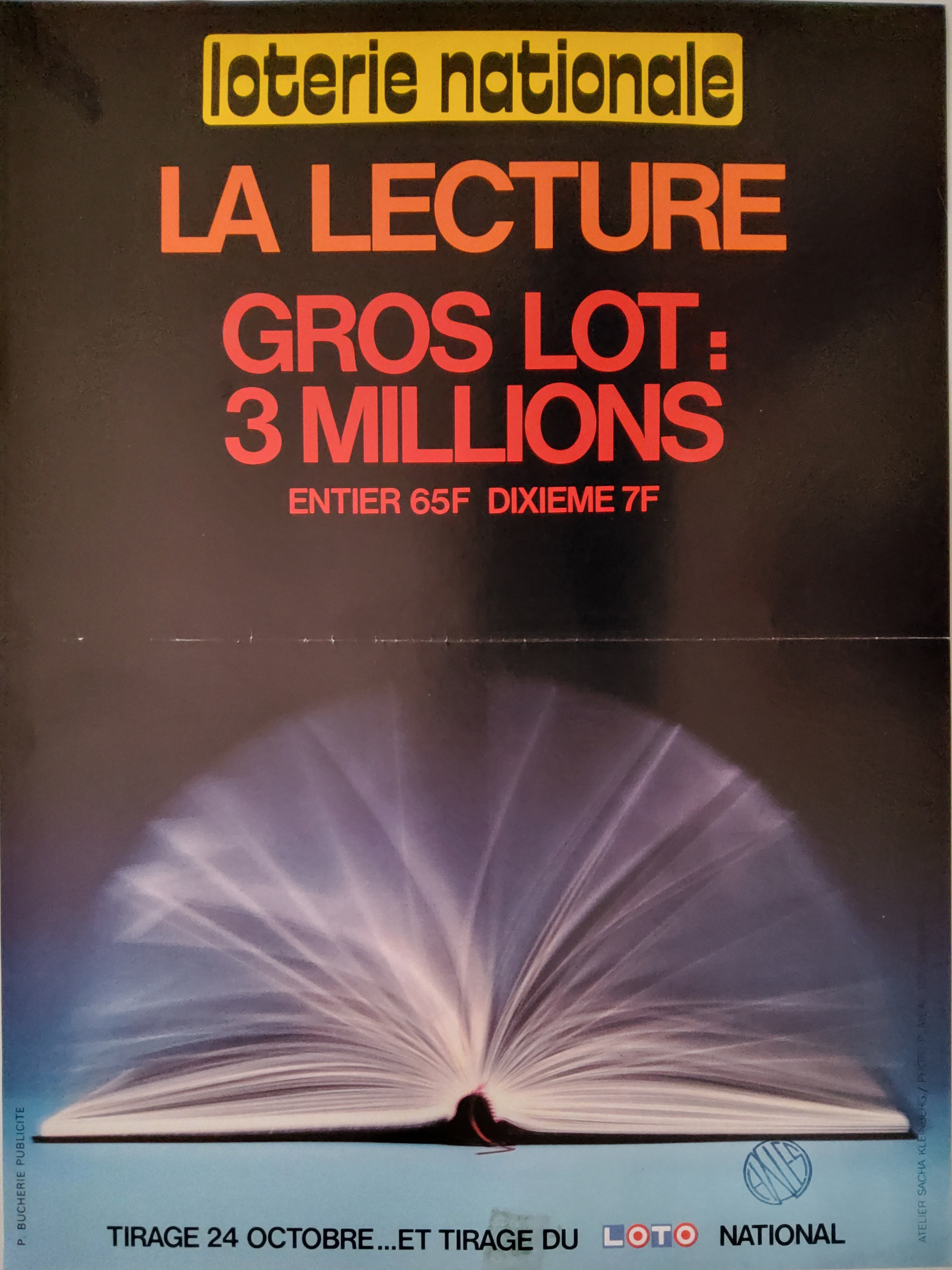 Loterie nationale - La lecture - 24 octobre