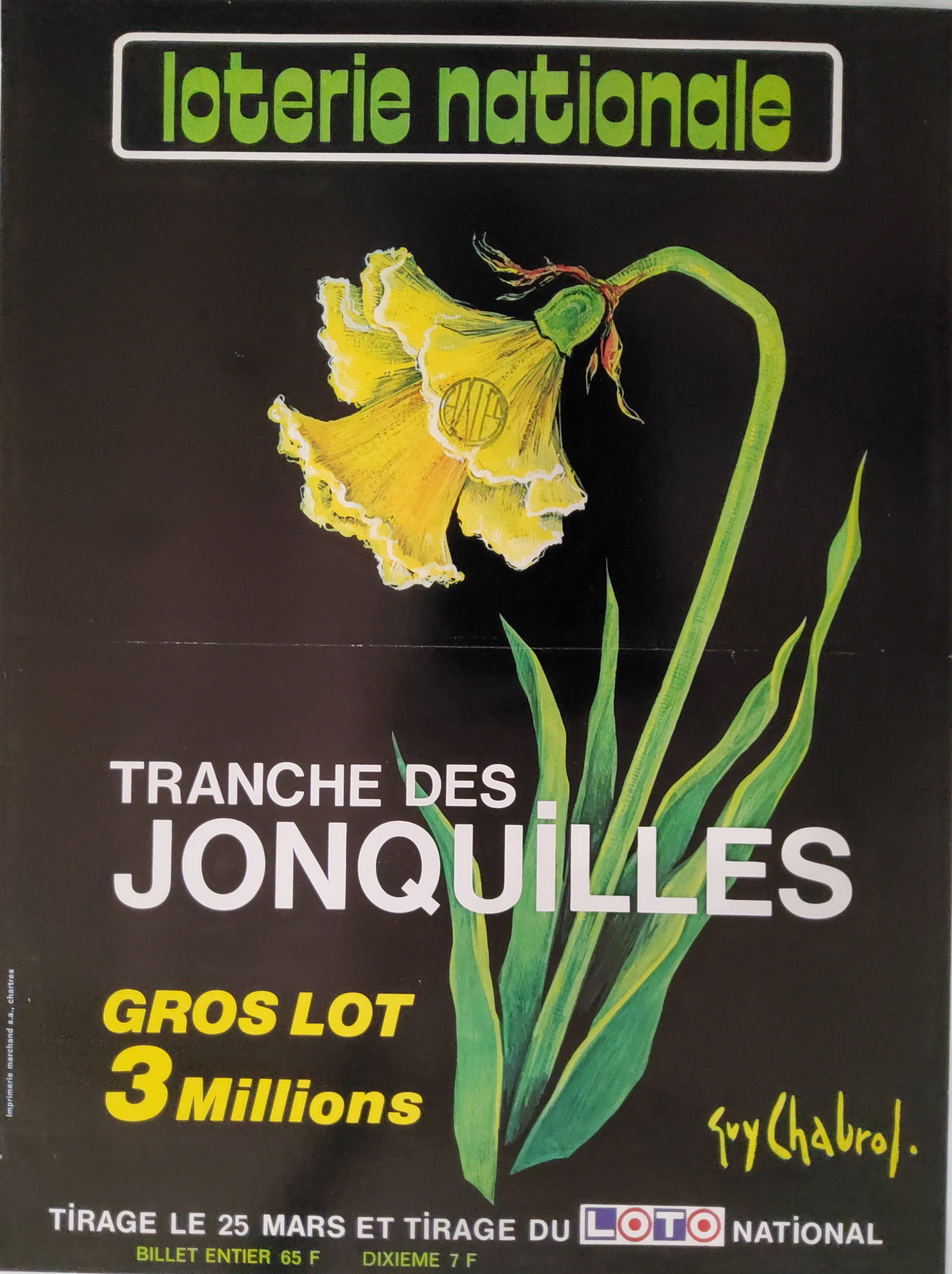 Loterie nationale - Tranche des jonquilles - 25 mars