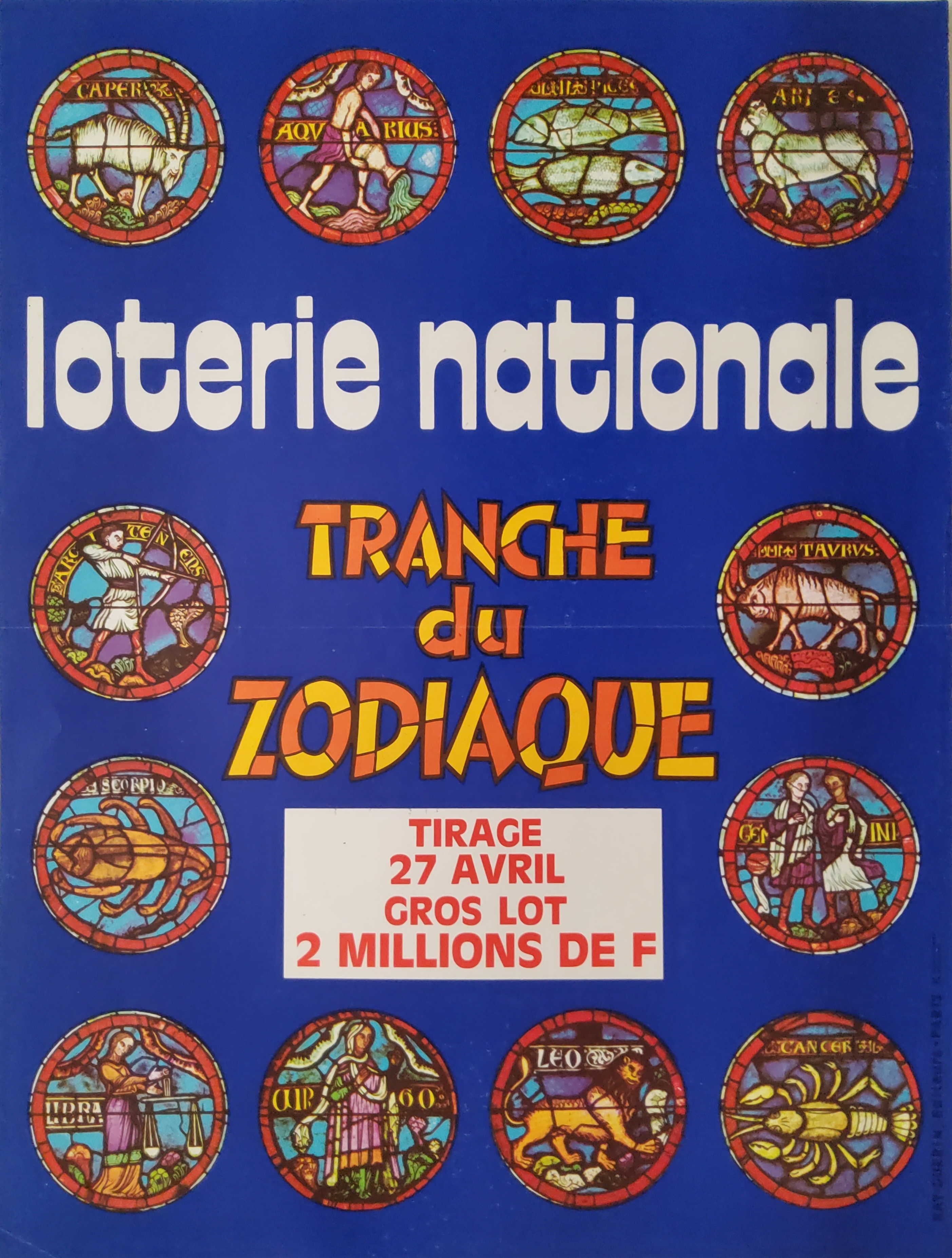 Loterie nationale - Tranche du zodiaque - 27 avril