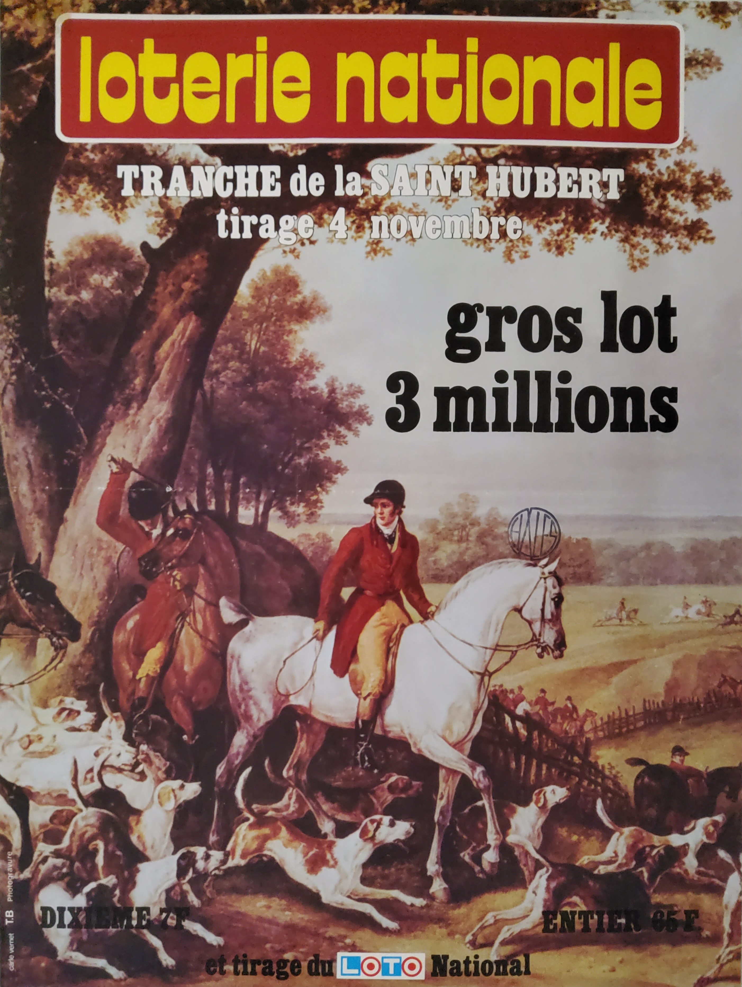 Loterie nationale - Tranche de la Saint Hubert - 4 novembre