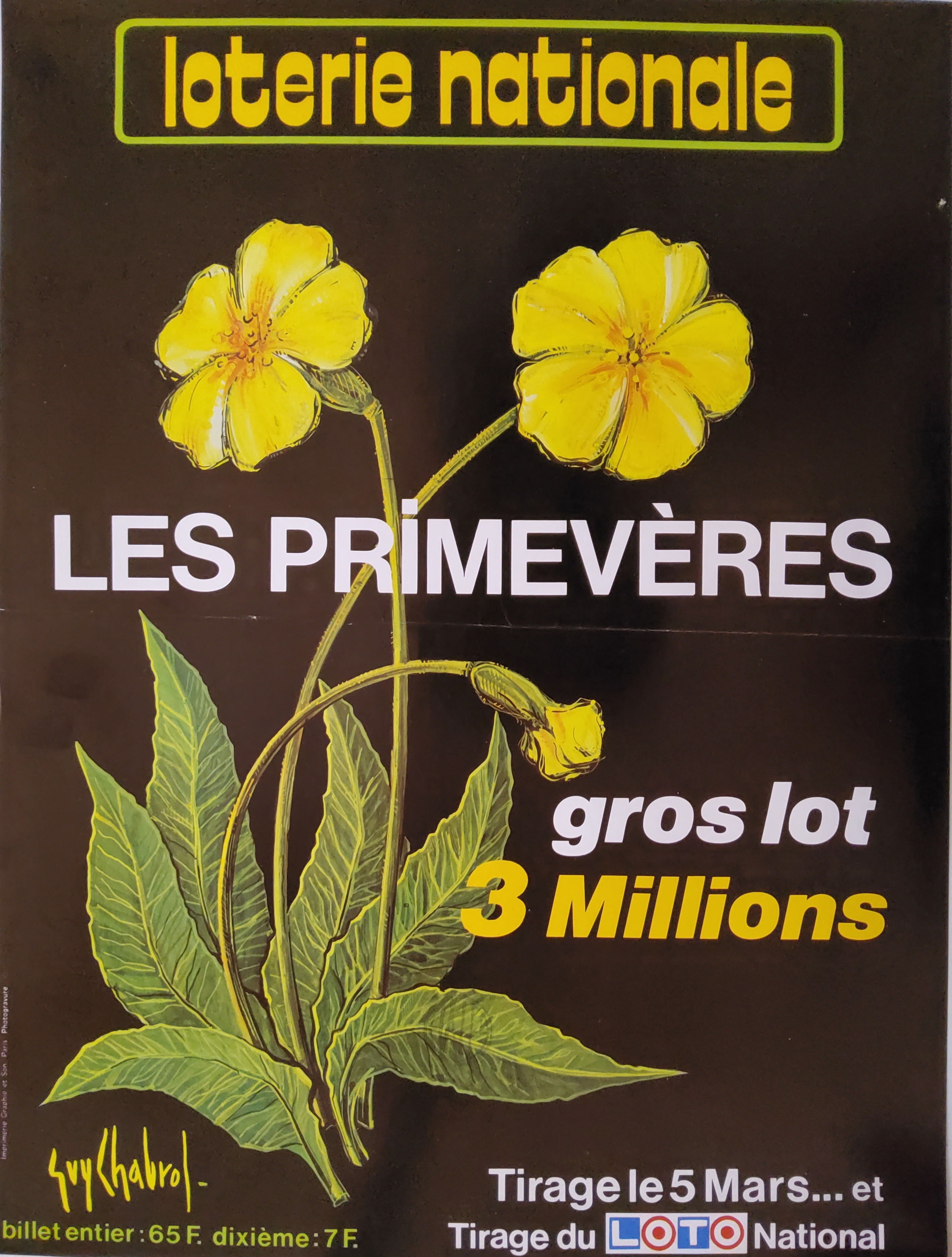 Loterie nationale - Les primevères - 5 mars