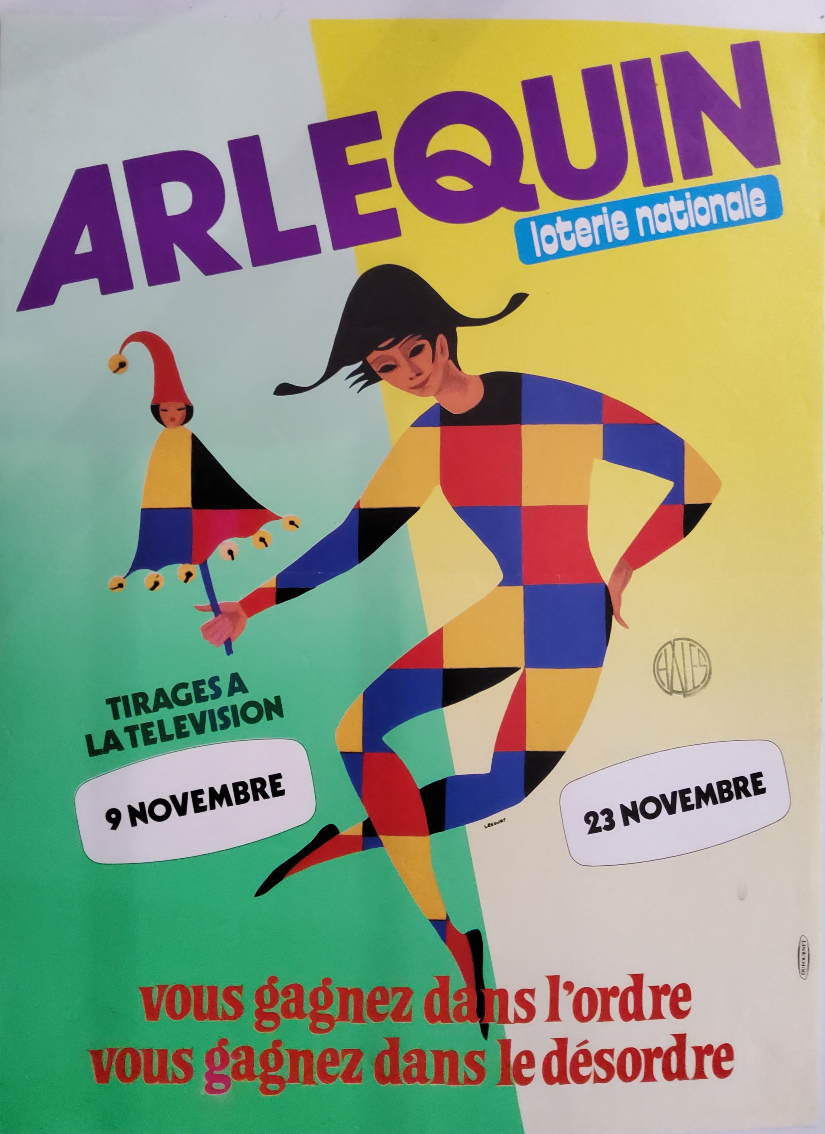 Loterie nationale - Arlequin - 9 et 23 novembre
