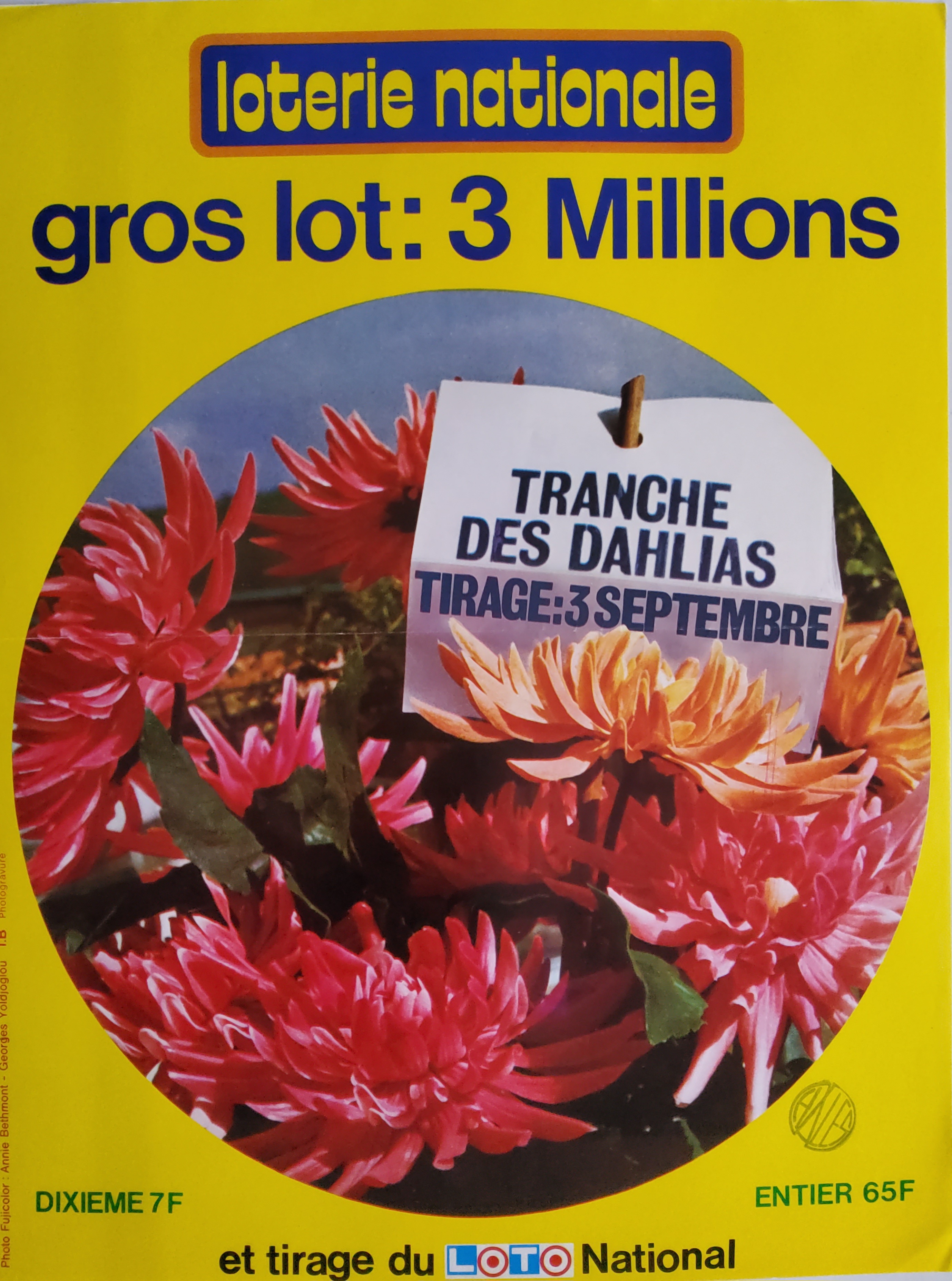 Loterie nationale - Tranche des dahlias - 3 septembre