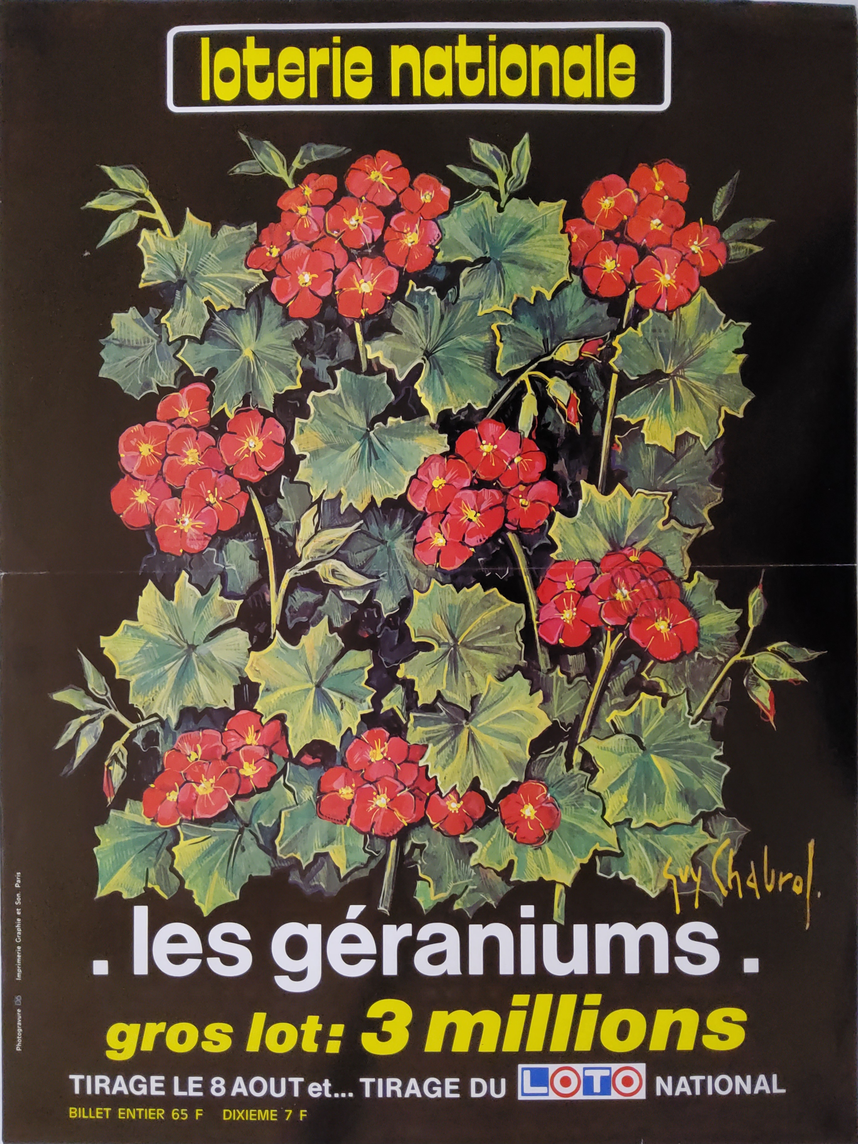 Loterie nationale - Les géraniums - 8 août
