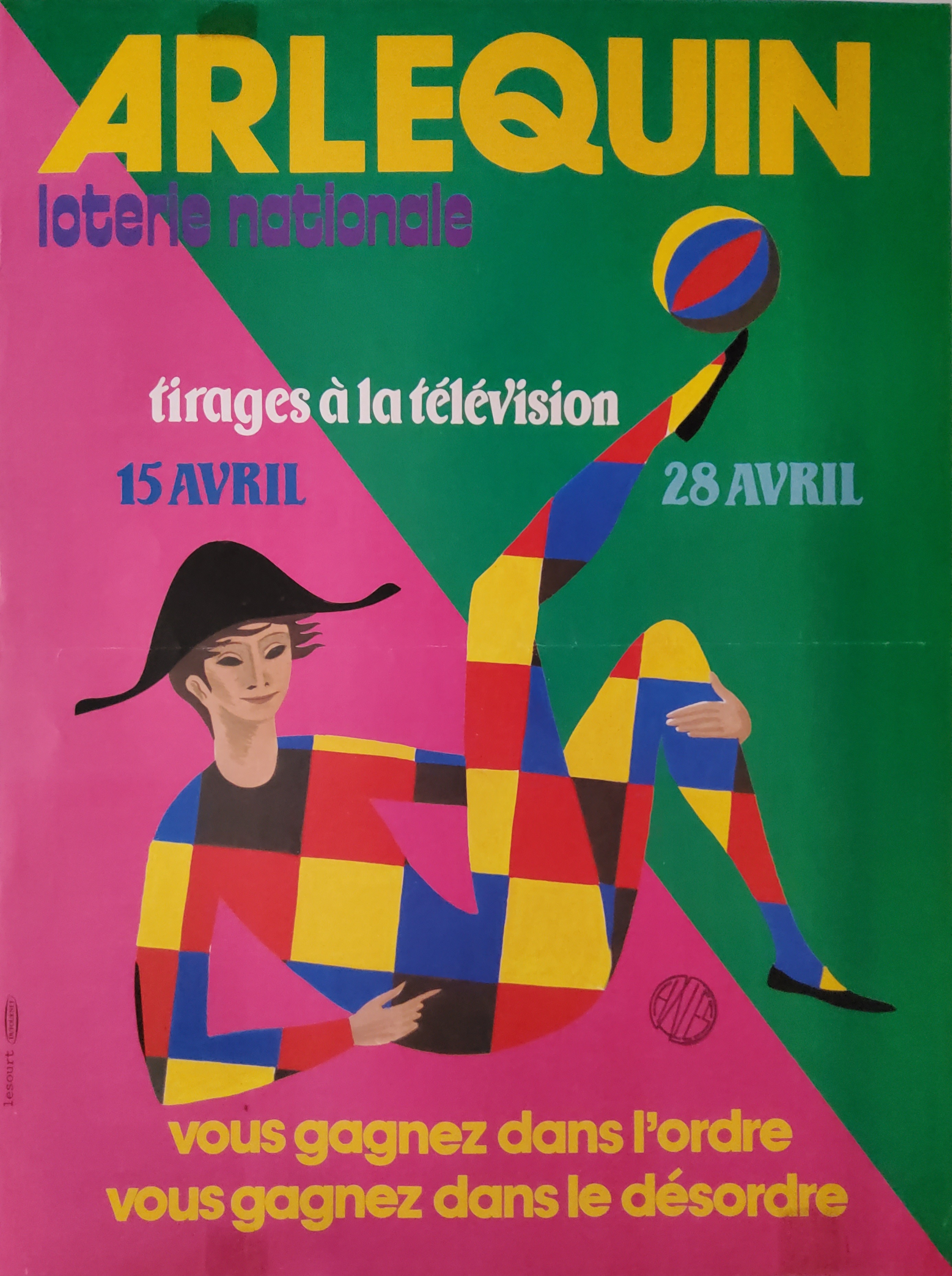 Loterie nationale - Arlequin - 28 avril