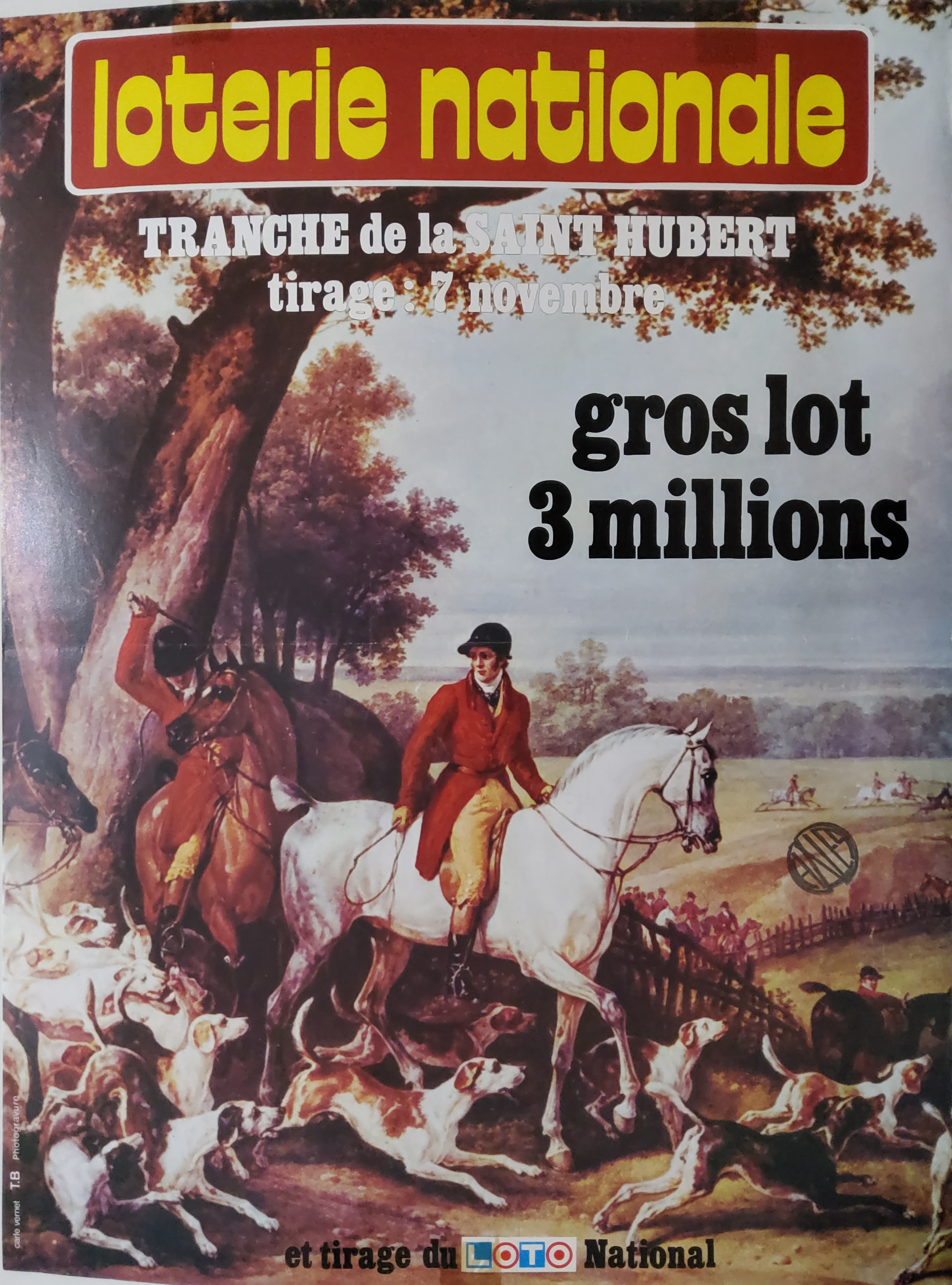 Loterie nationale - Tranche de la Saint Hubert - 7 novembre