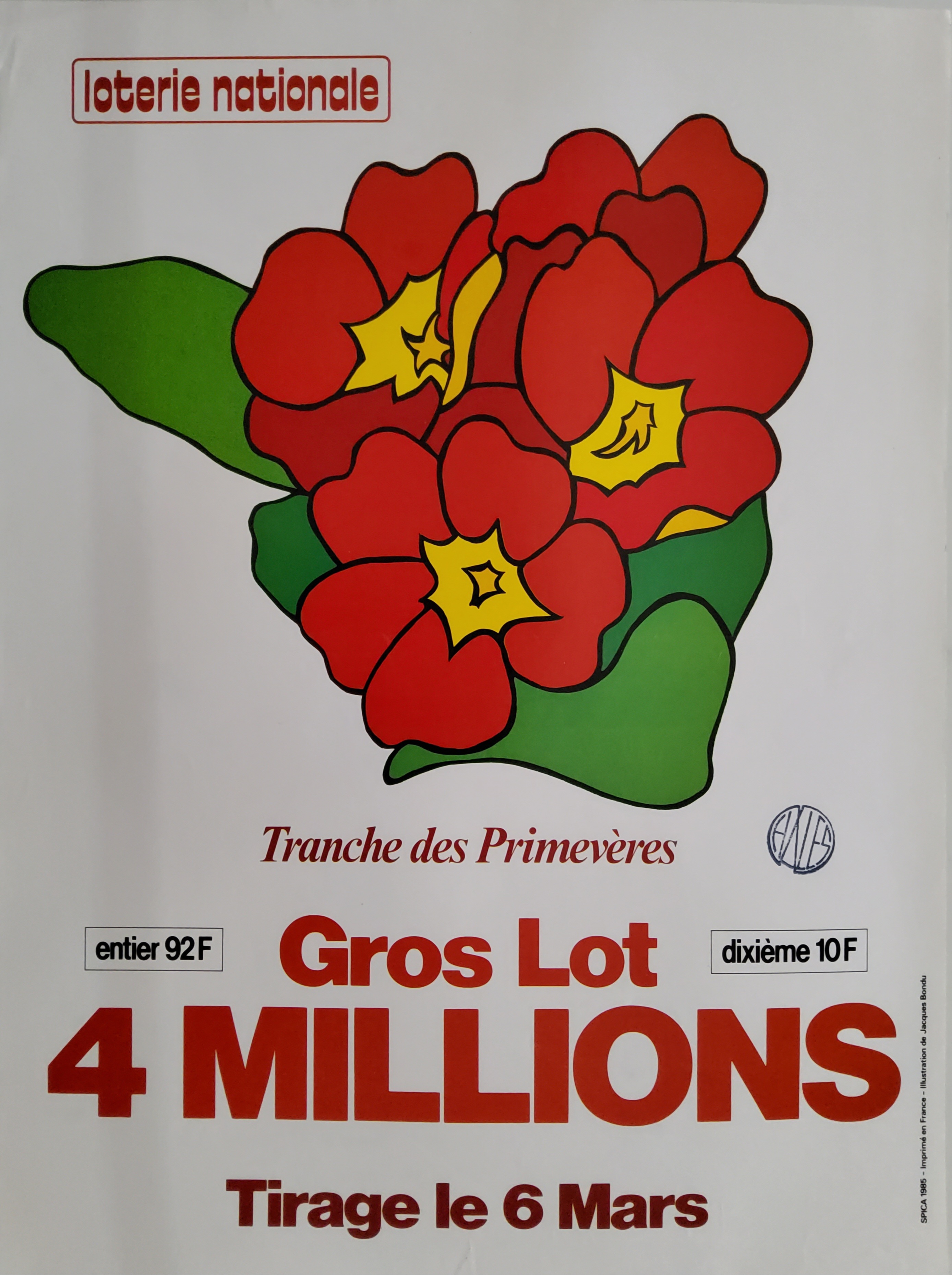 Loterie nationale - Tranche des primevères - 6 mars