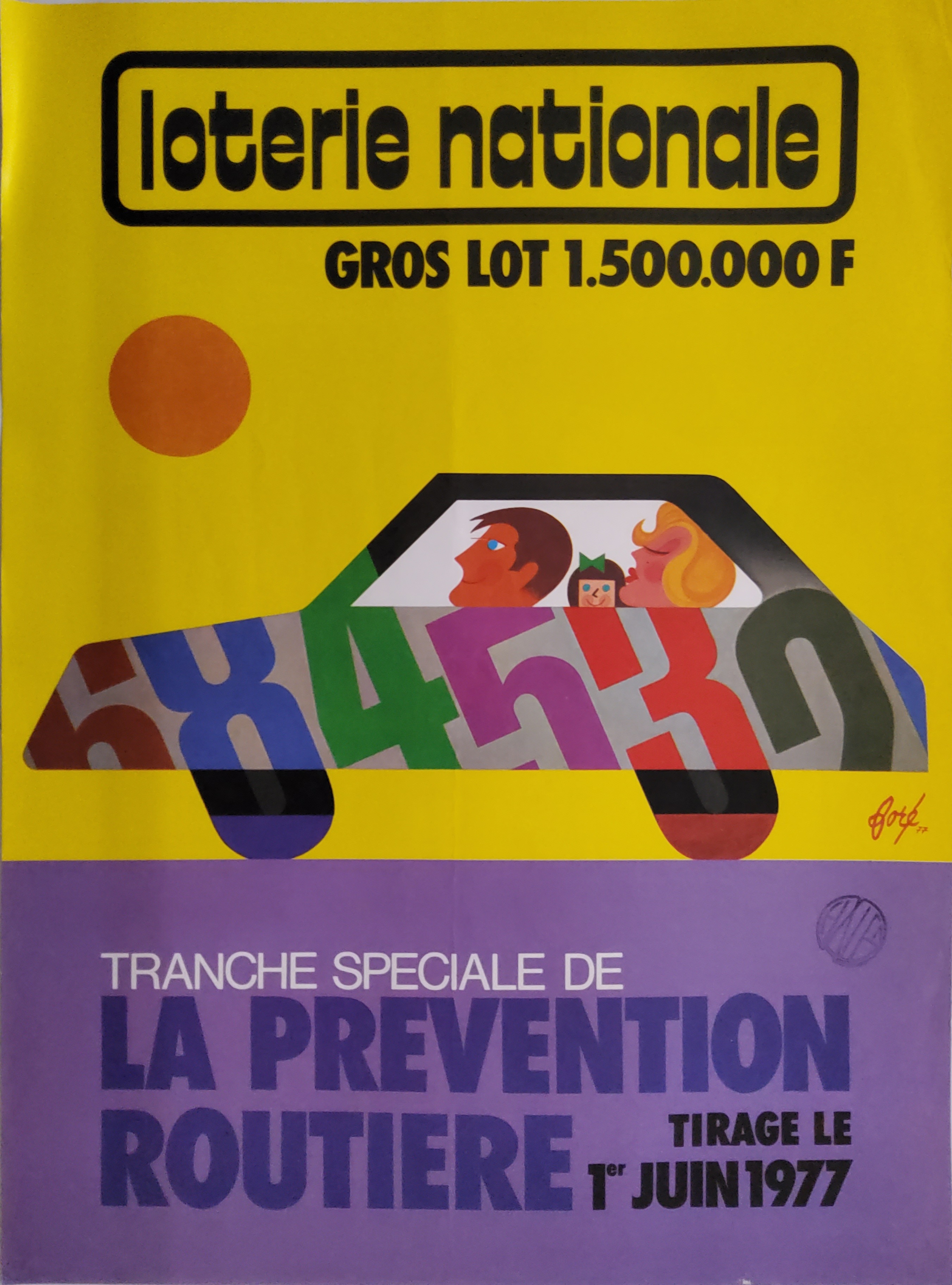 Loterie nationale - Tranche spéciale de la prévention routière - 1er juin 1977