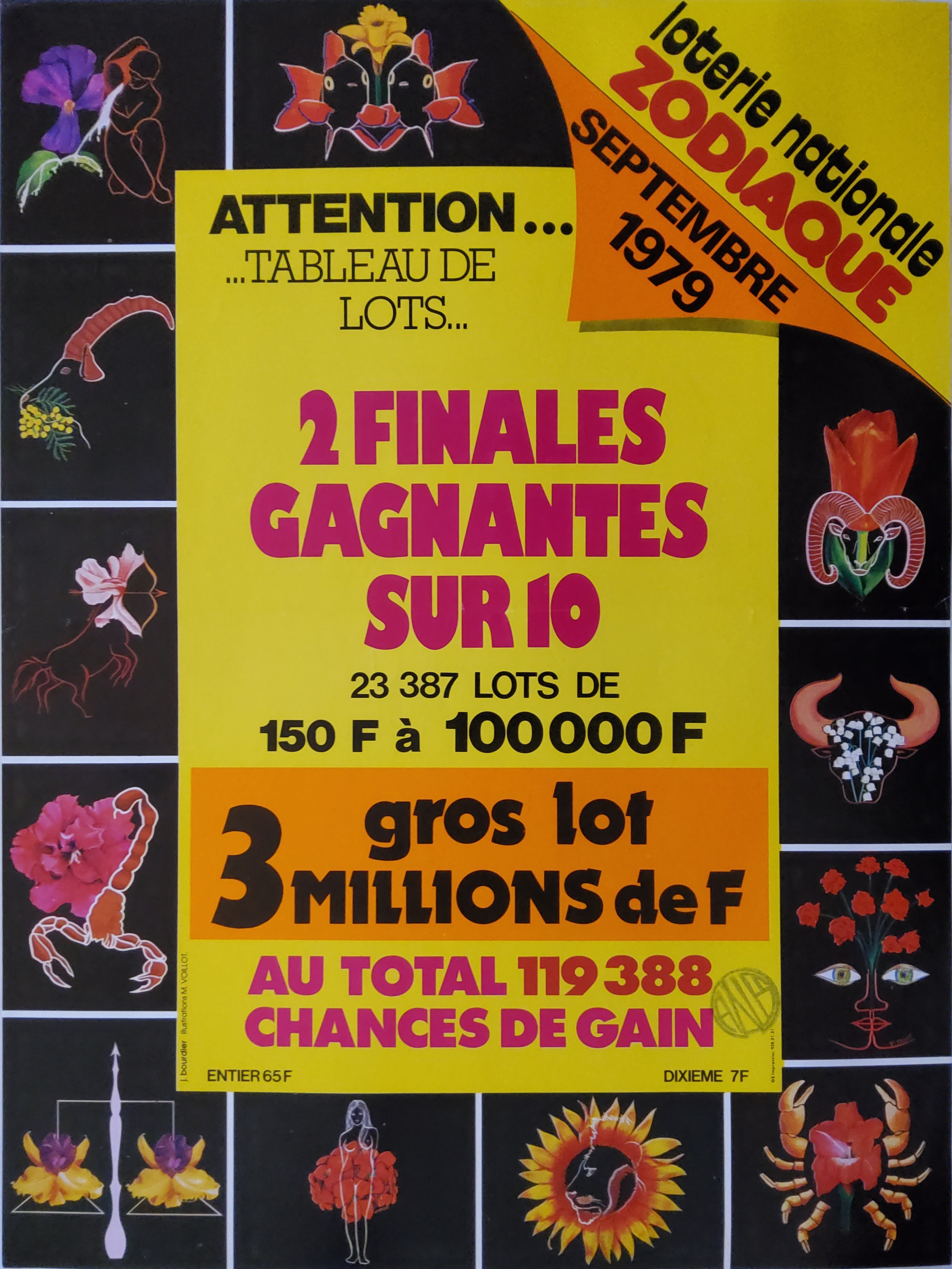Loterie nationale - Zodiaque - Septembre 1979