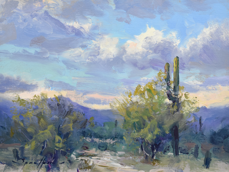 Peaceful Mood 9x12 inch Acrylic Landscape Painting